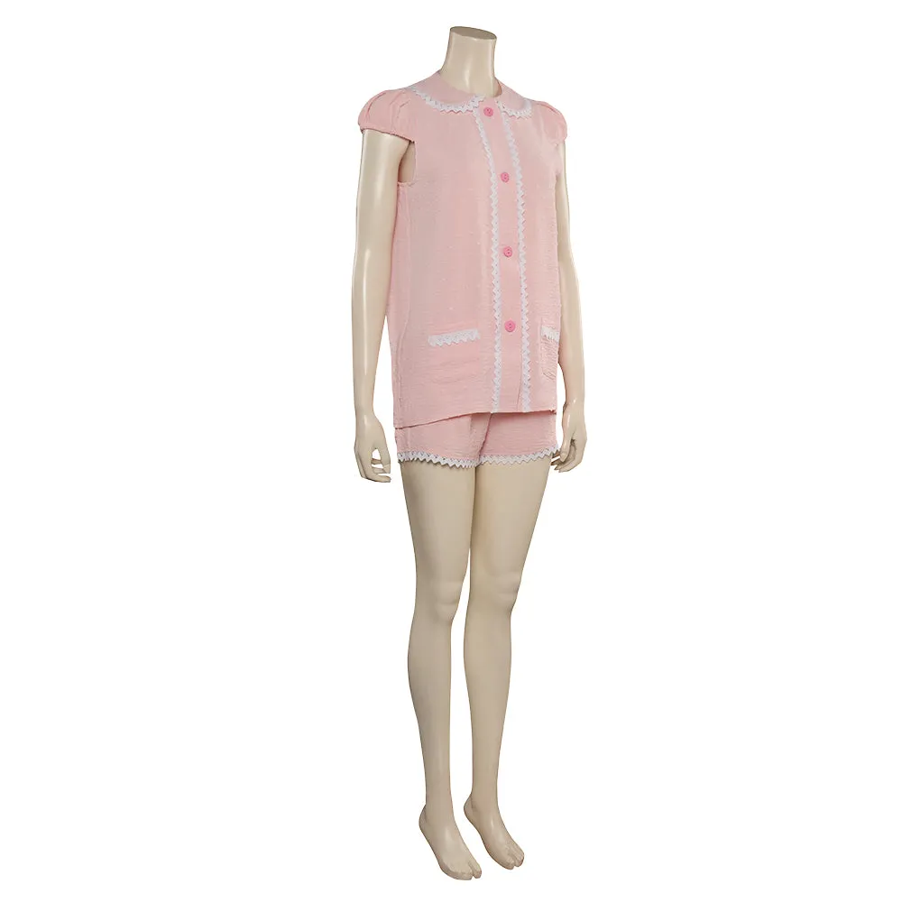 2023 Margot Robbie Pink Pajamas Halloween Carnival Suit Cosplay Costume