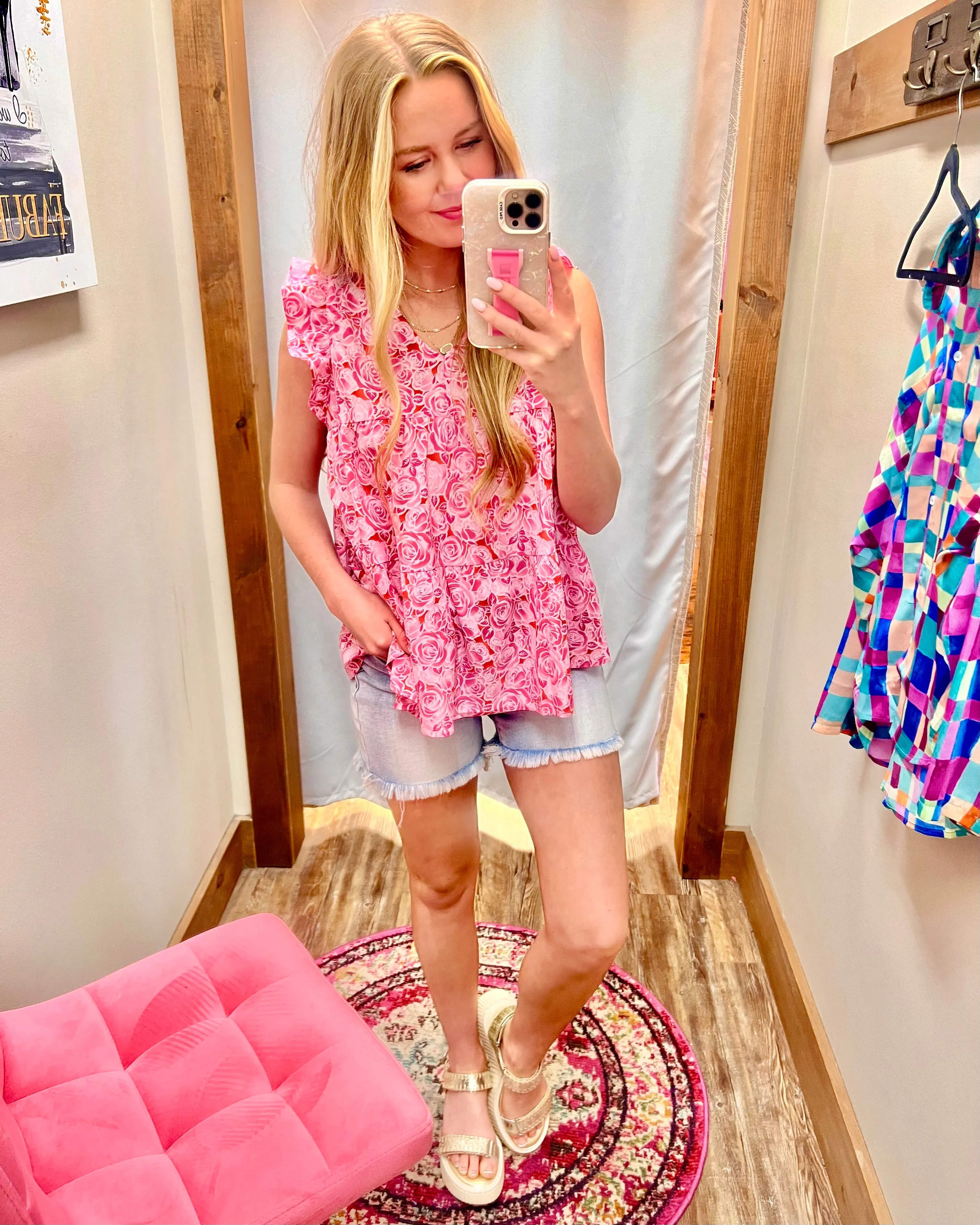 A Dozen Roses Pink Blouse