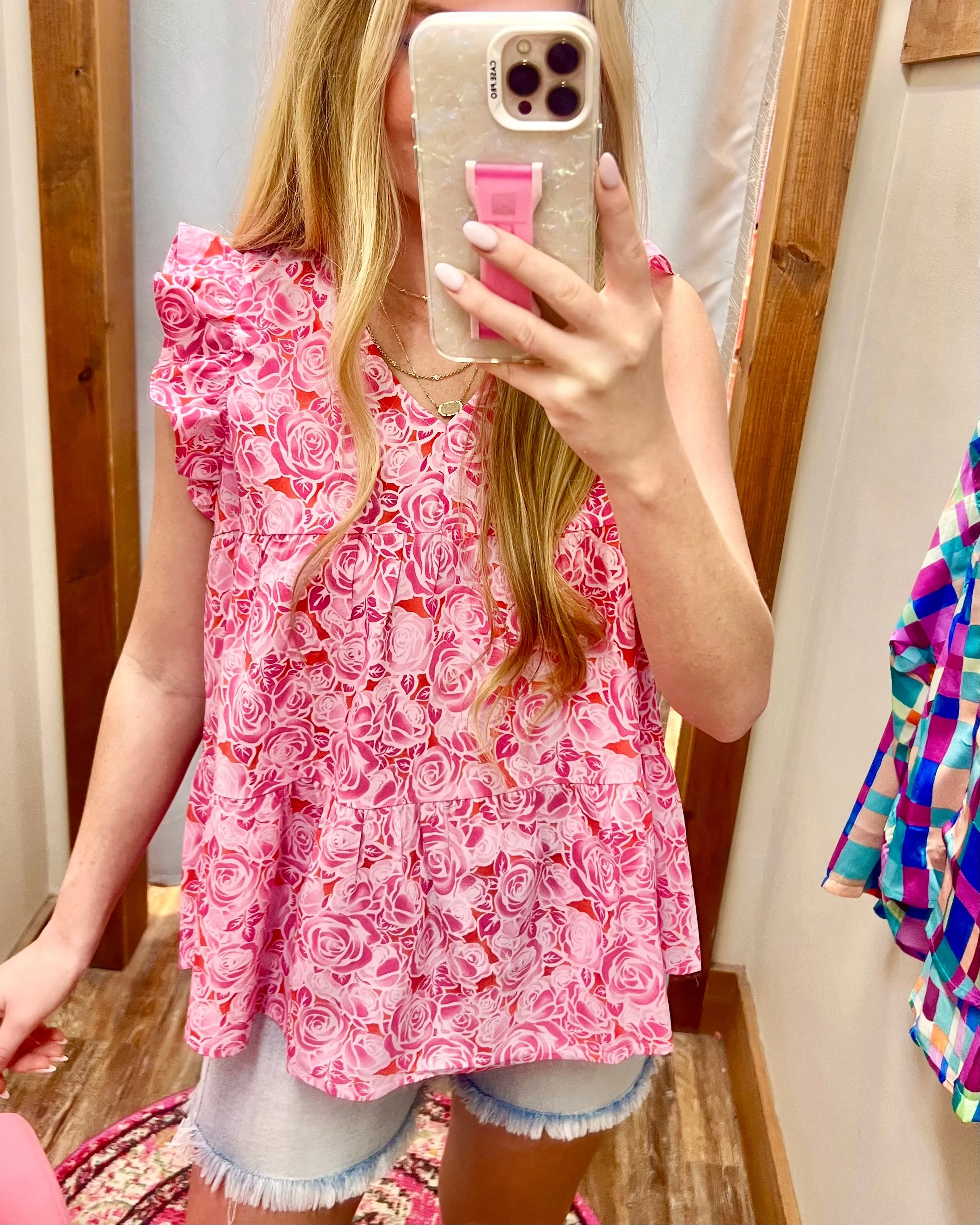 A Dozen Roses Pink Blouse