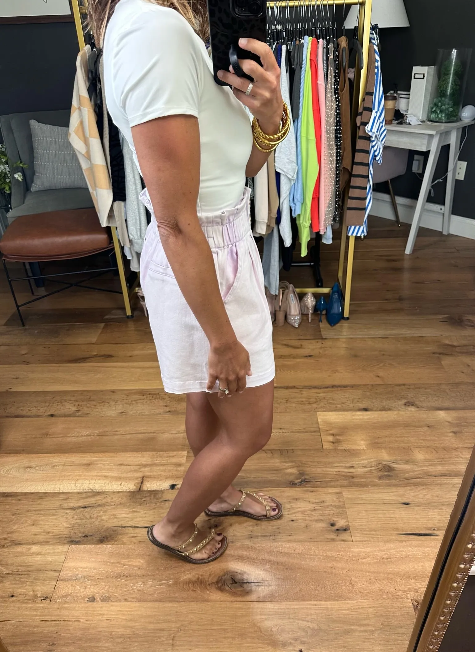 Any Way Possible High-Waisted Paper Bag Shorts - Lavender