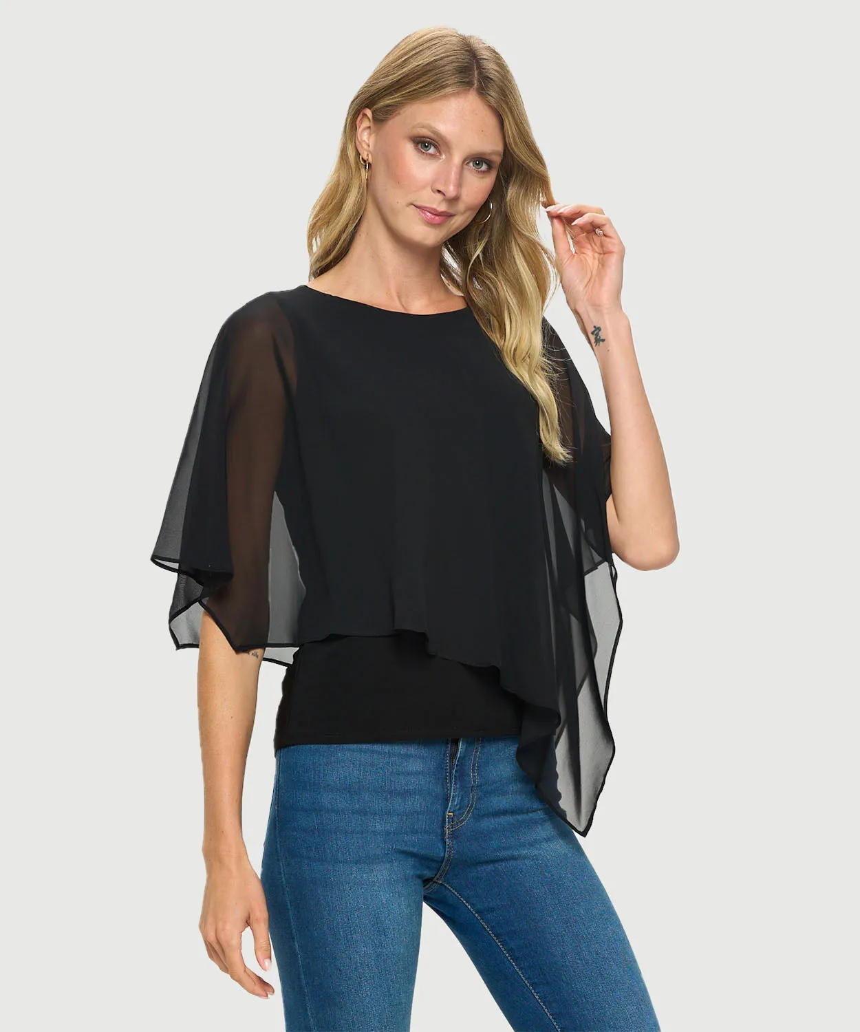 Asymmetrical Chiffon Top