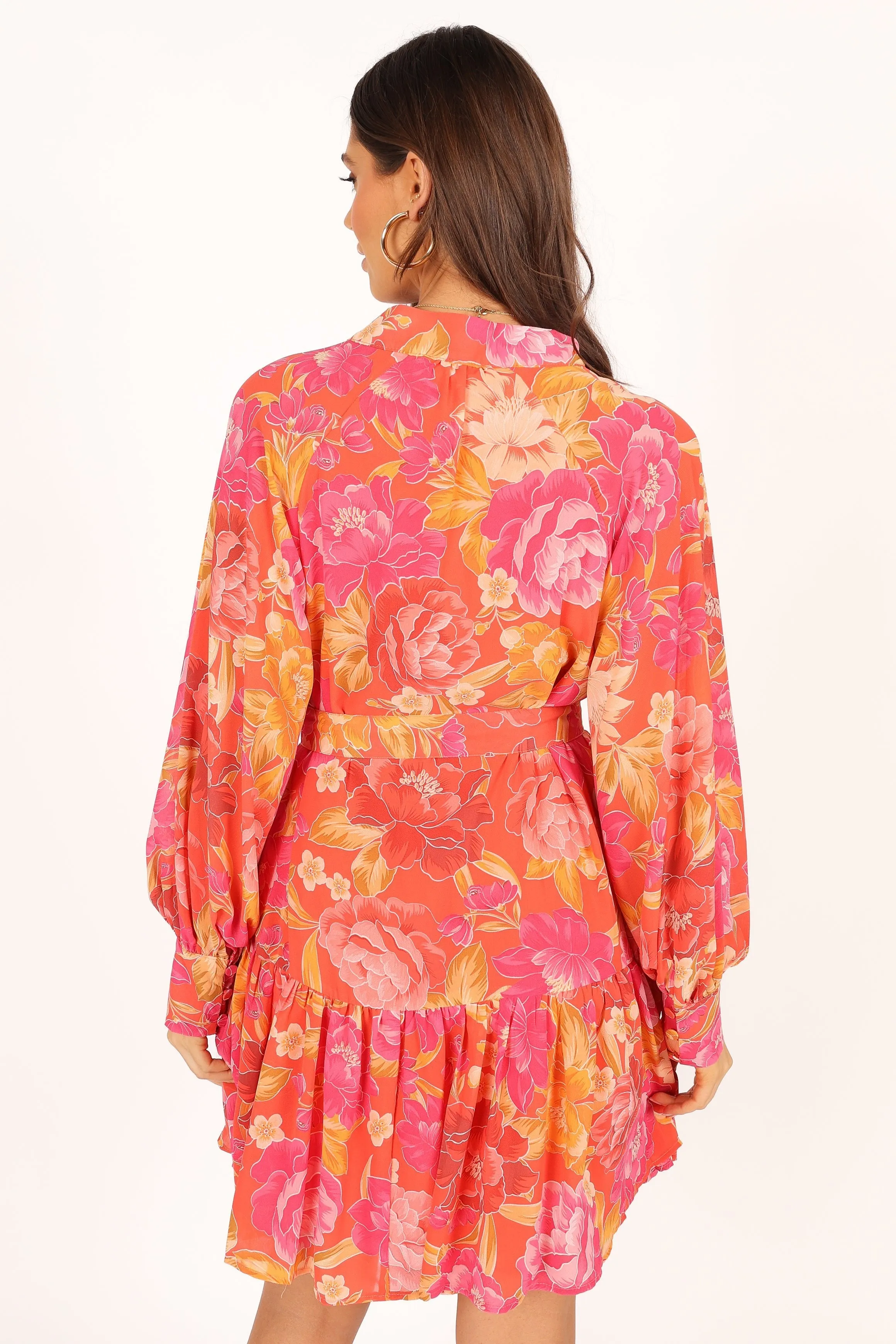 Bianca Long Sleeve Mini Dress - Pink