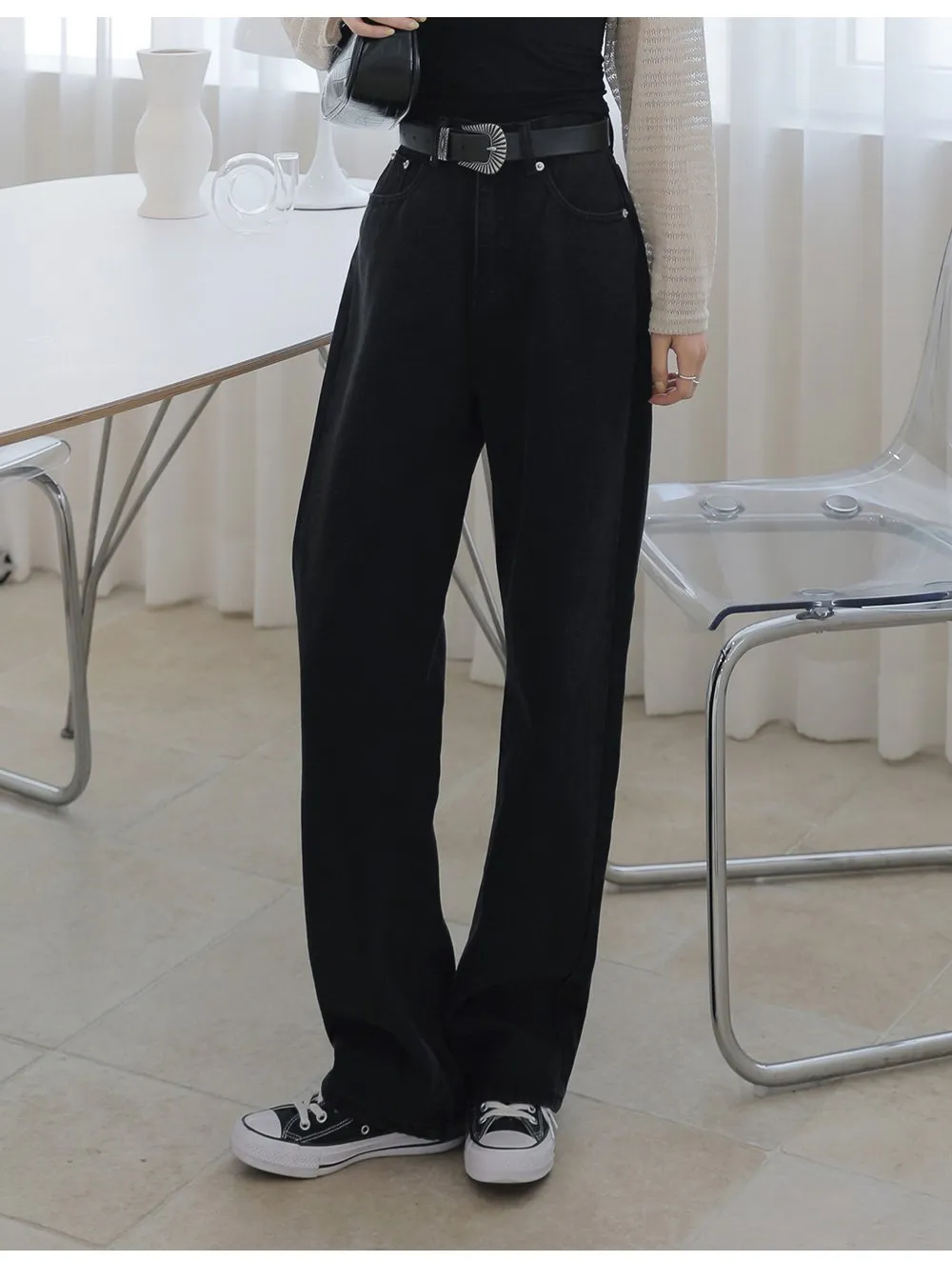 Black Wide Leg Pants F25