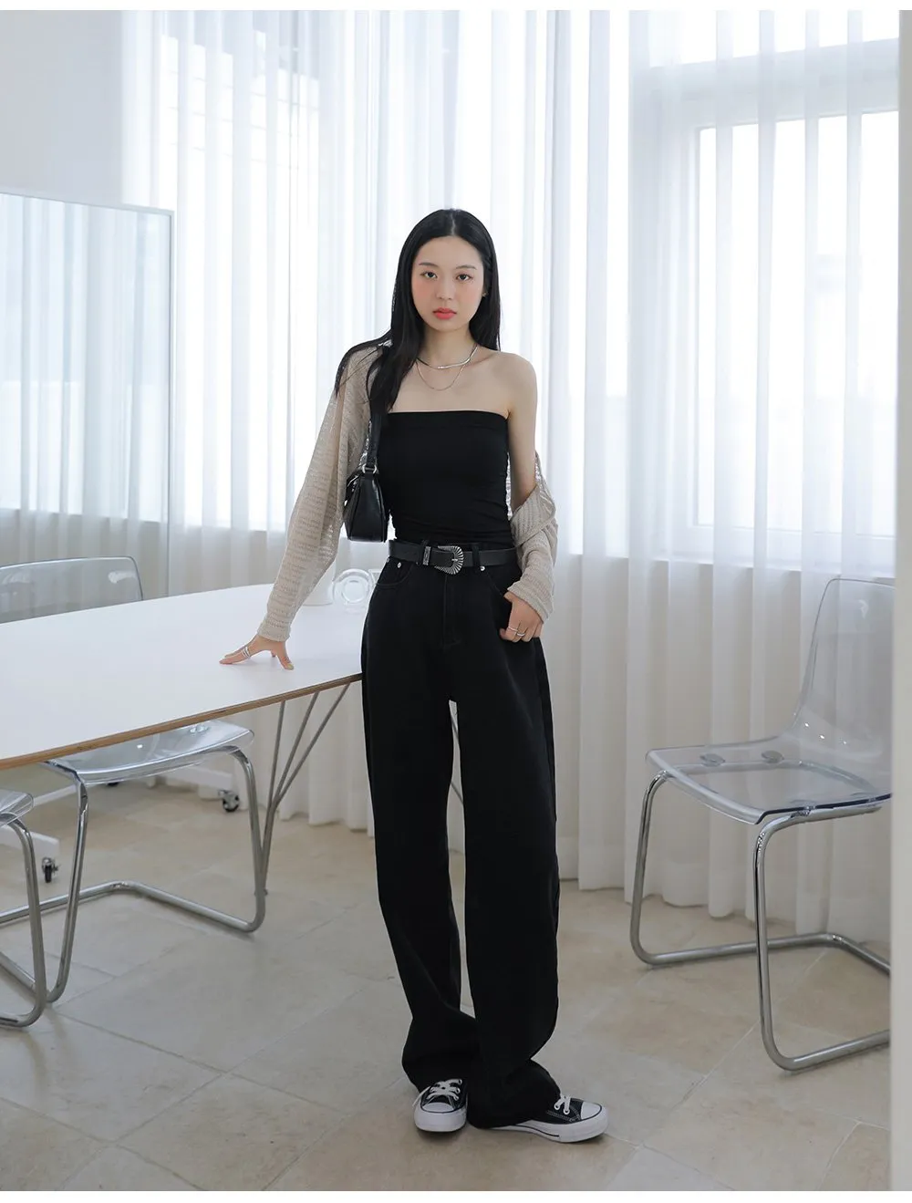 Black Wide Leg Pants F25
