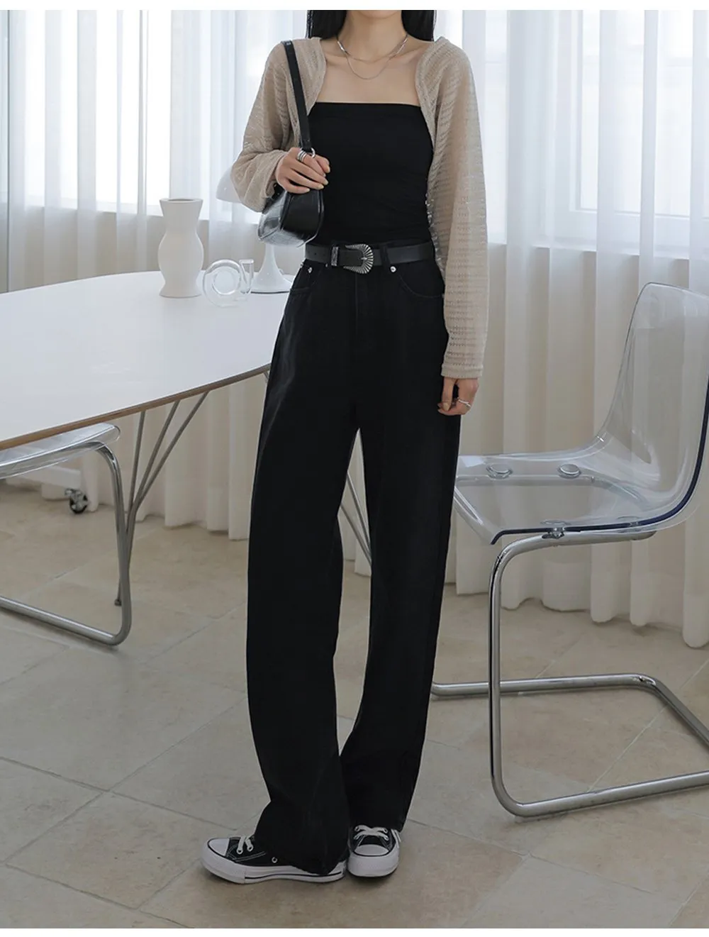 Black Wide Leg Pants F25