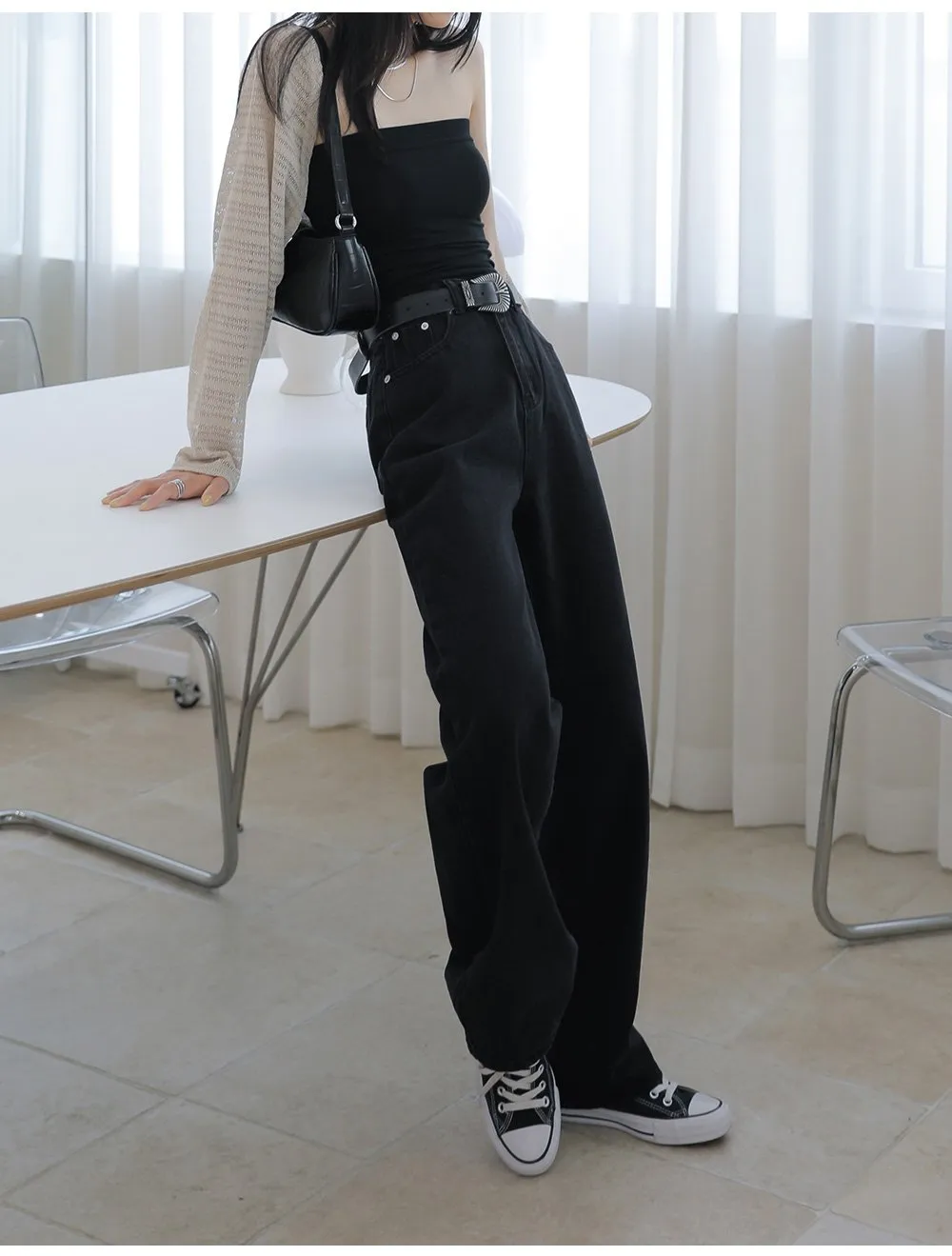 Black Wide Leg Pants F25