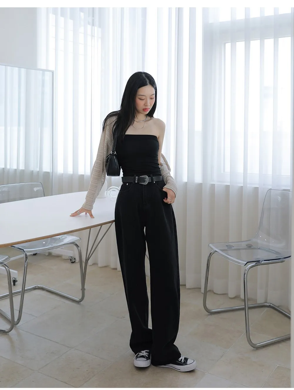 Black Wide Leg Pants F25