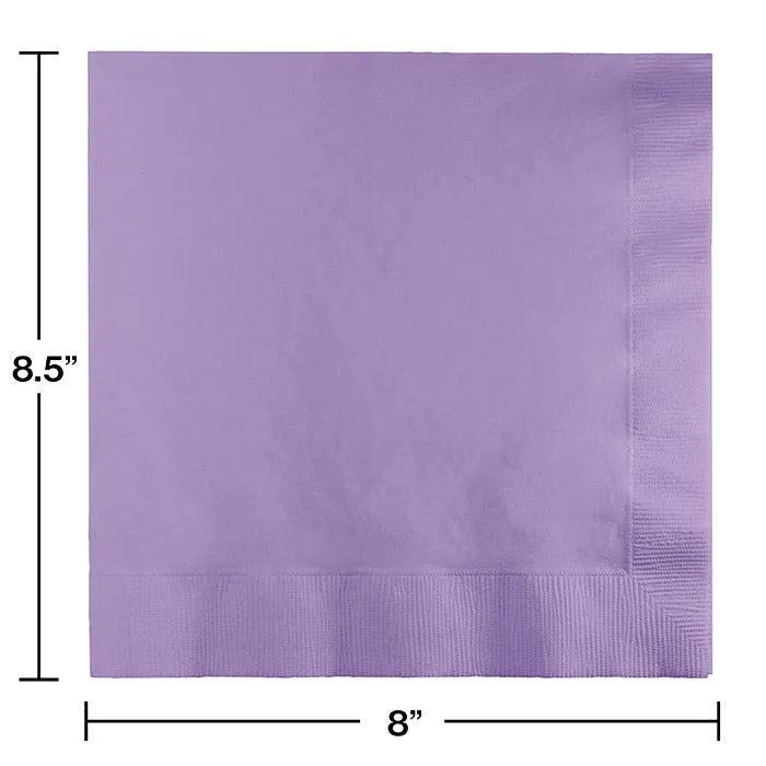 Bulk Luscious Lavender Dinner Napkins 3 Ply (250 per Case)
