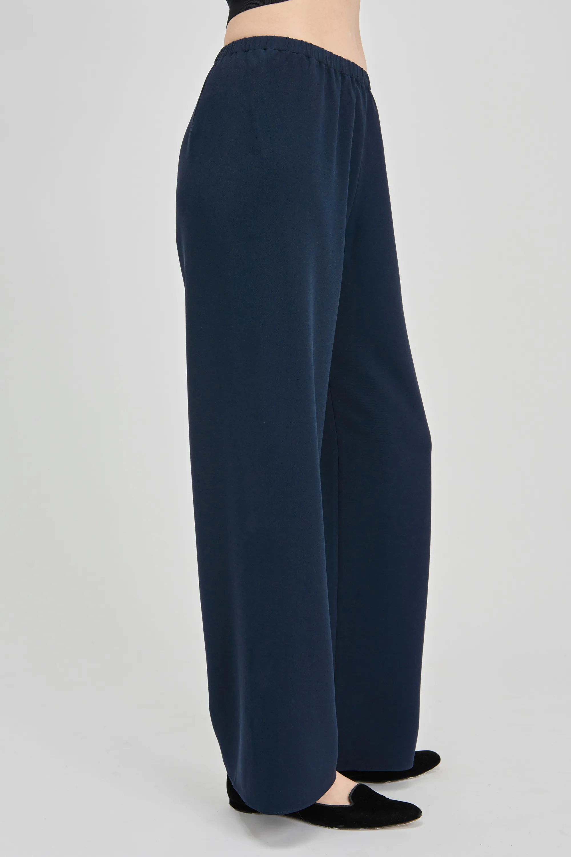 CADY wide-leg pants (Navy)