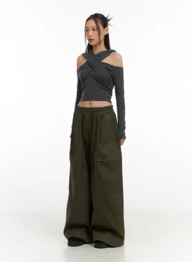 Cargo Chic Wide-Leg Pants CO424