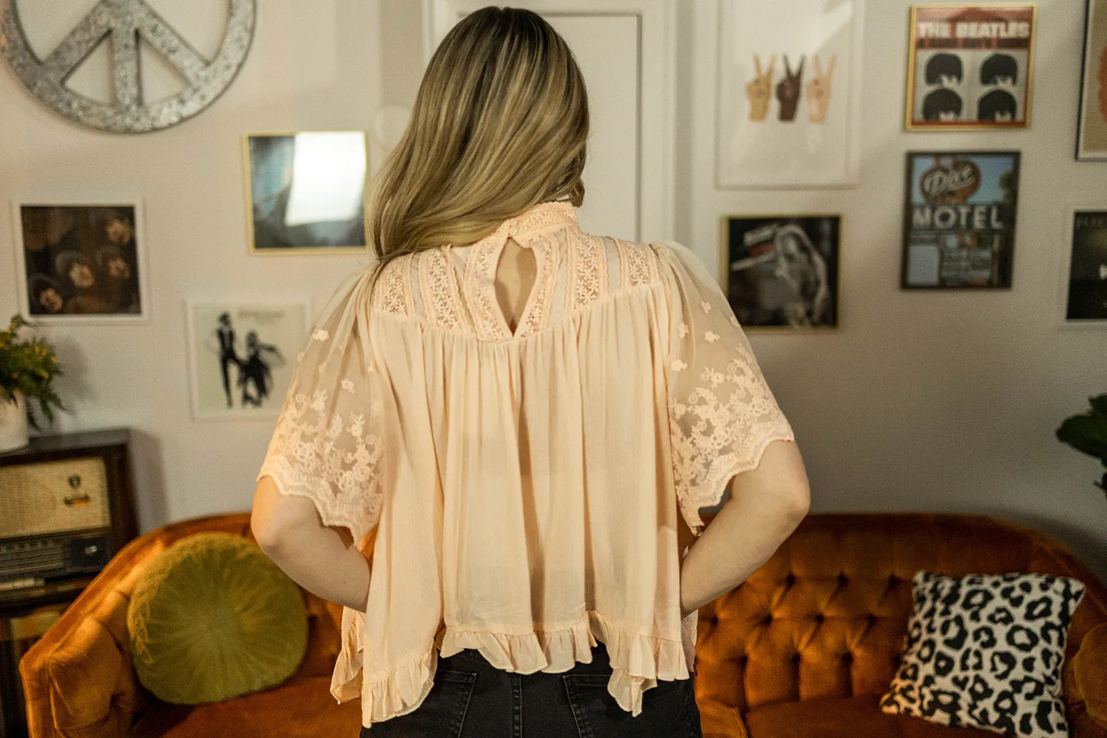 charlotte lace short sleeve top