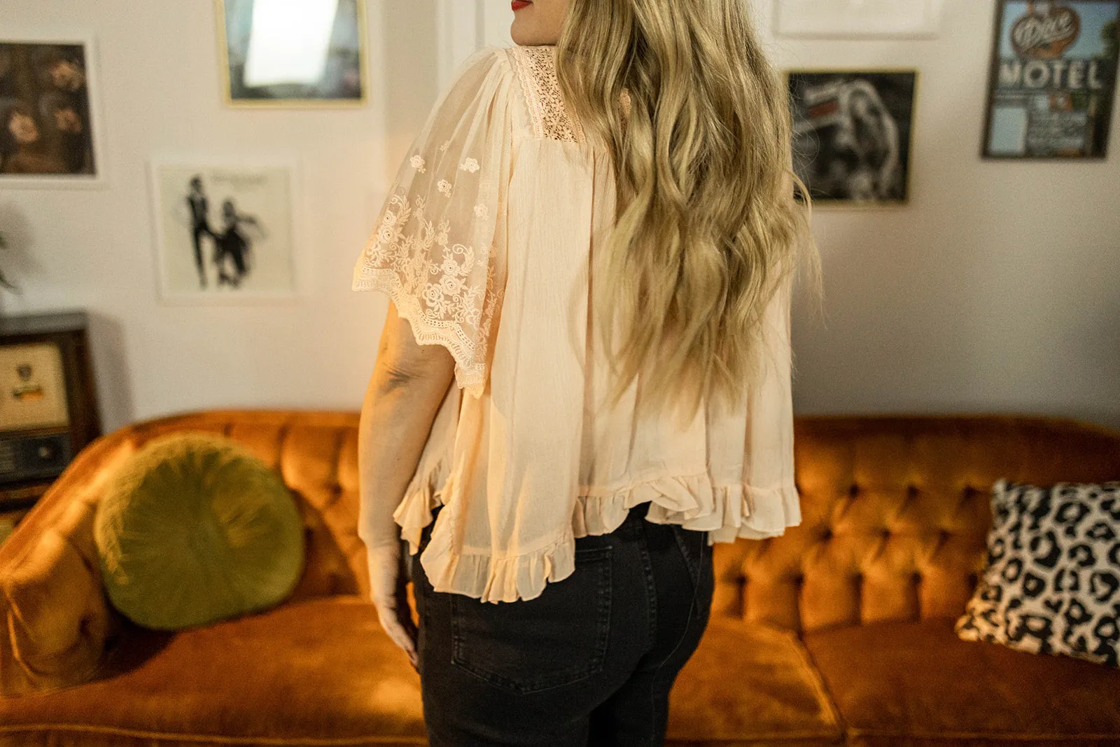 charlotte lace short sleeve top