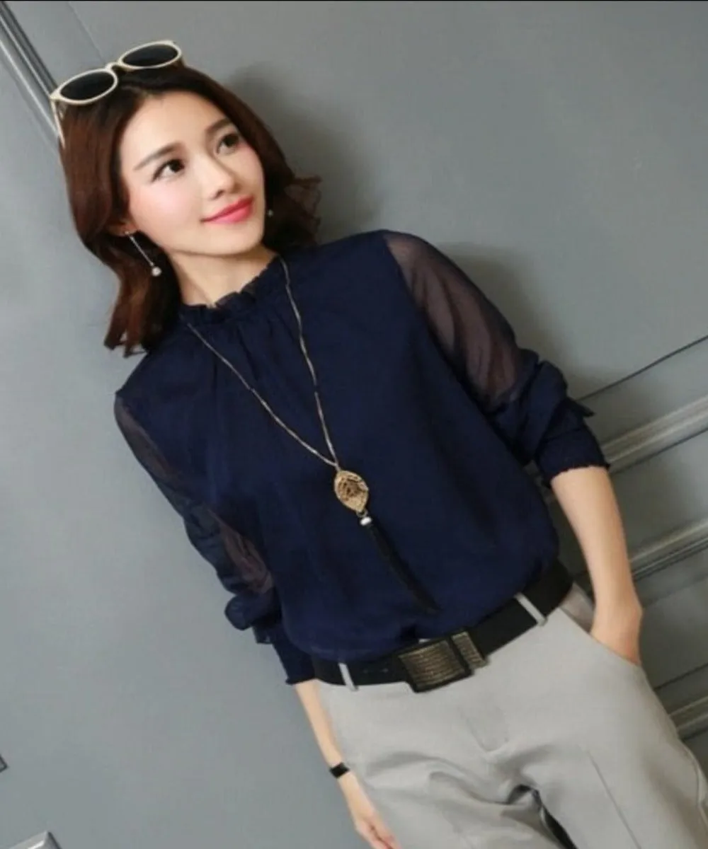 Chiffon Blouse Long Sleeve