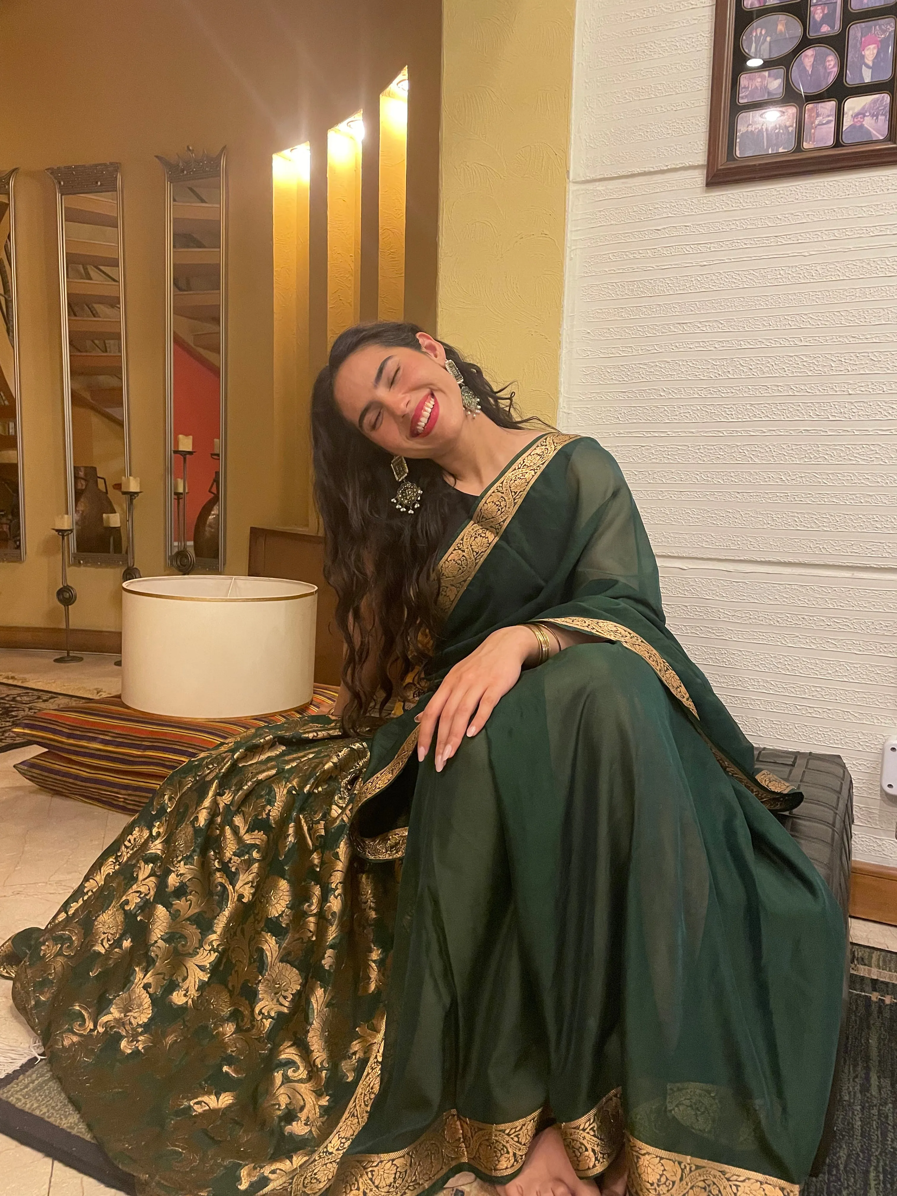 Chiffon Silk Banarsi - Emerald
