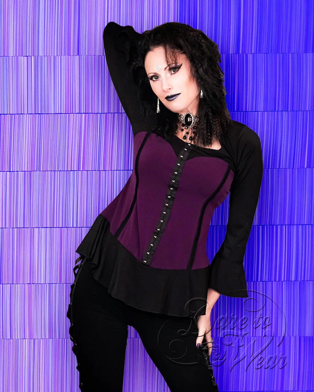 Corsetta Top in Purple Rose