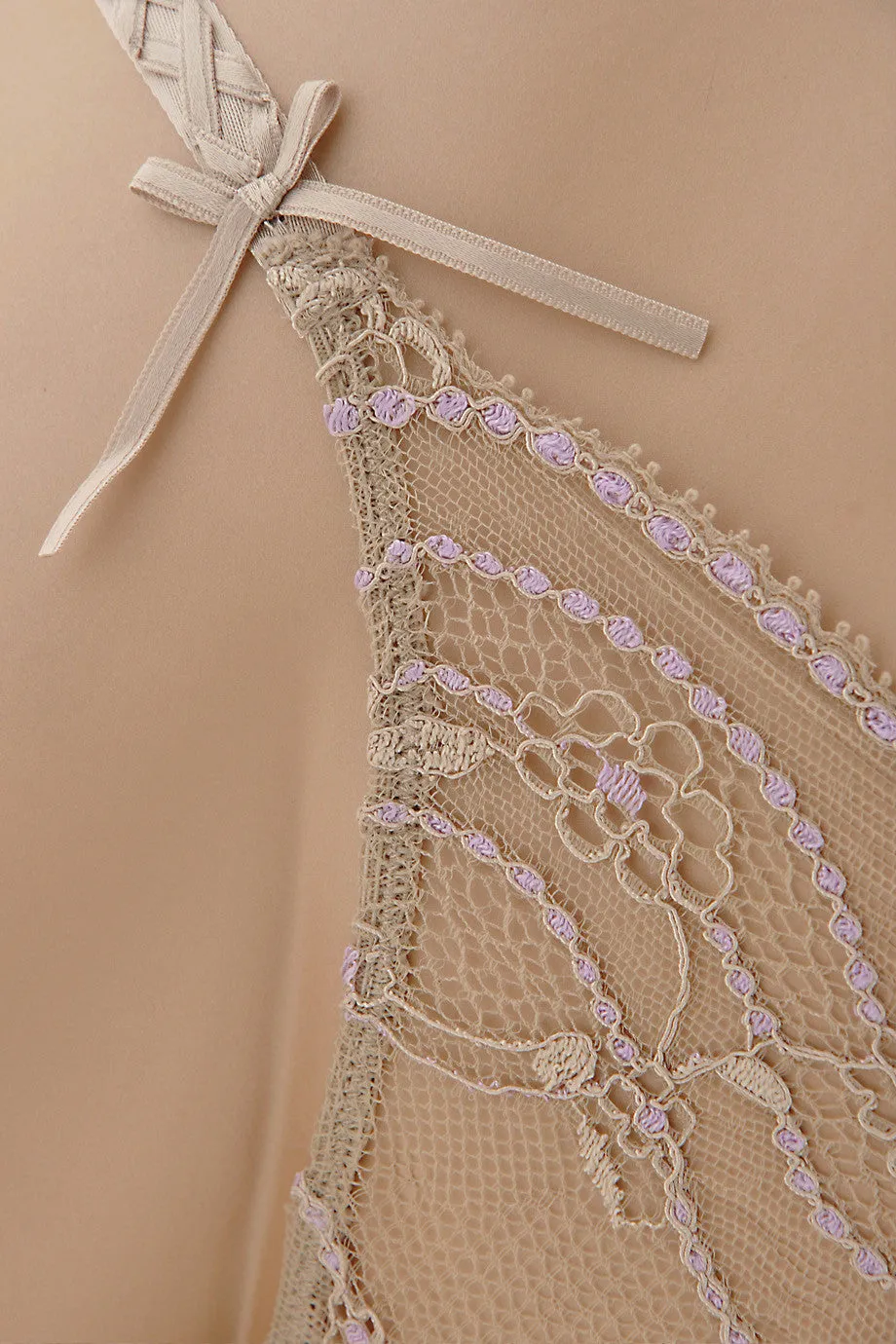 COTTON CLUB LAVENDER Lace Thong