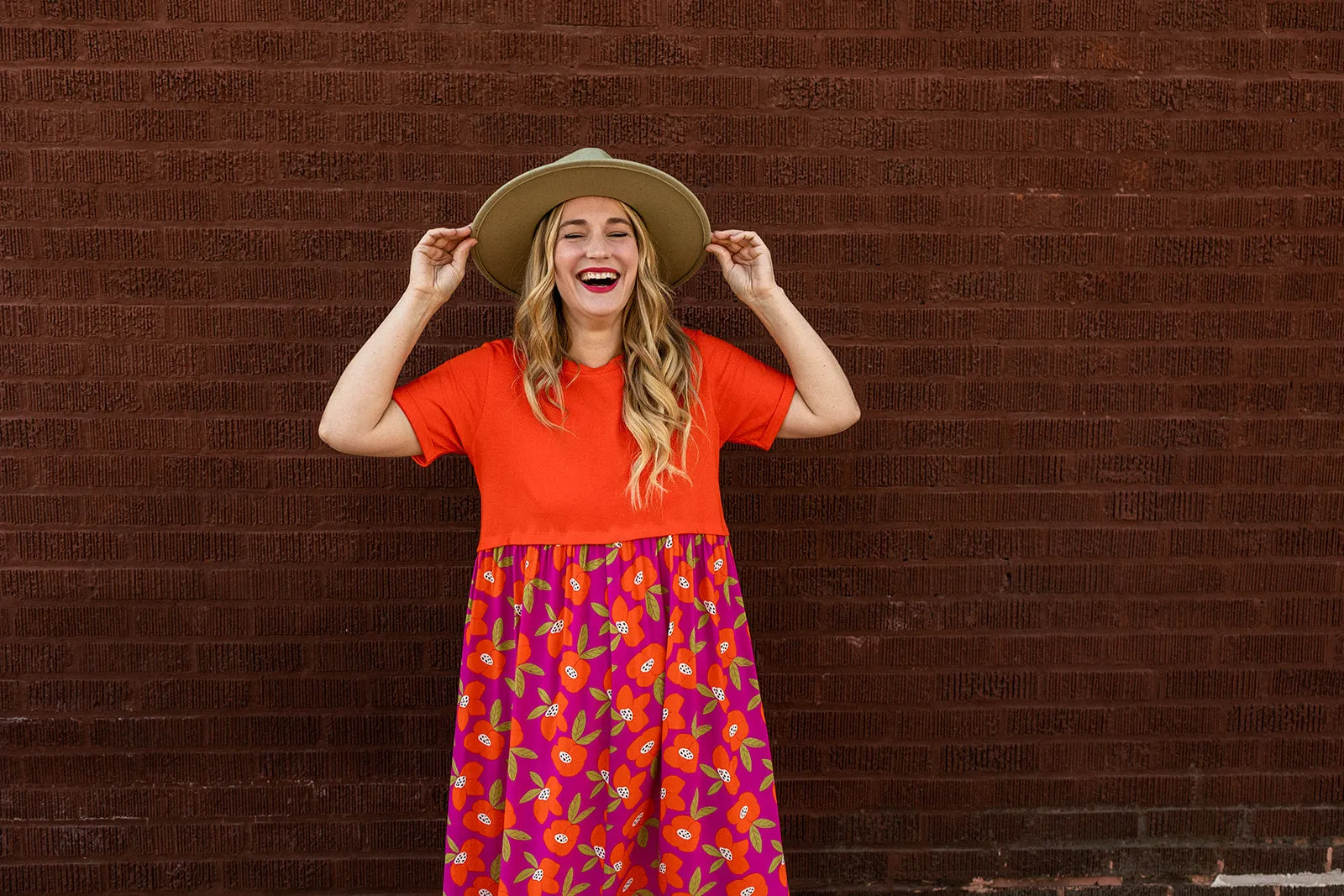 denise dress in hibiscus flowers