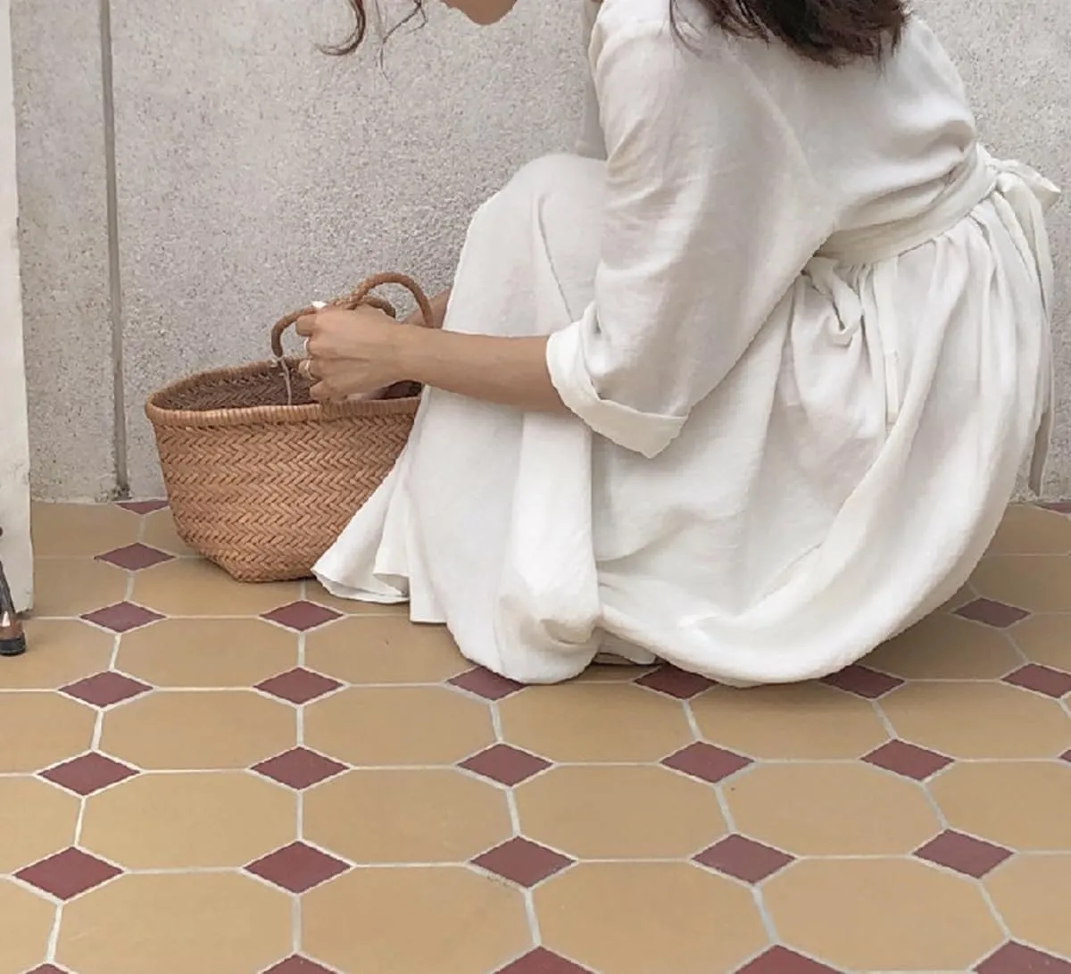 GK-O Linen Cotton Dress V-Neck Long Belt Button Loose Casual White Black Fairy Beach