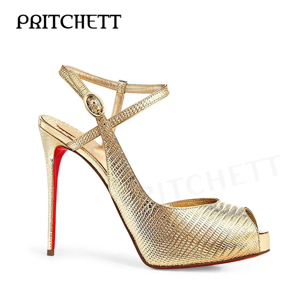 Gold High Heels