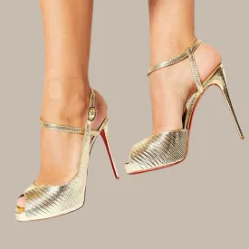 Gold High Heels