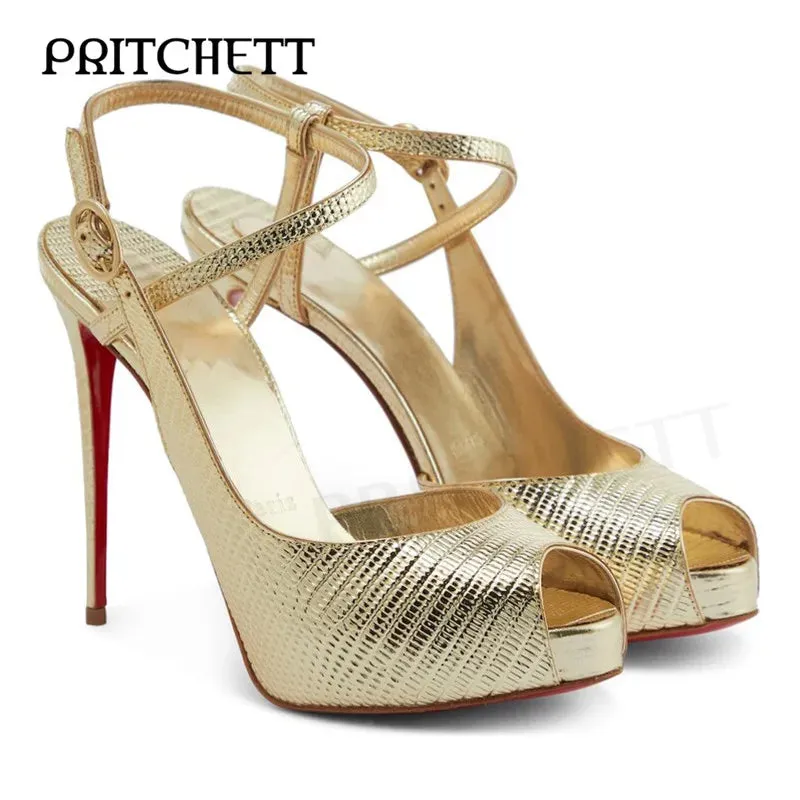 Gold High Heels