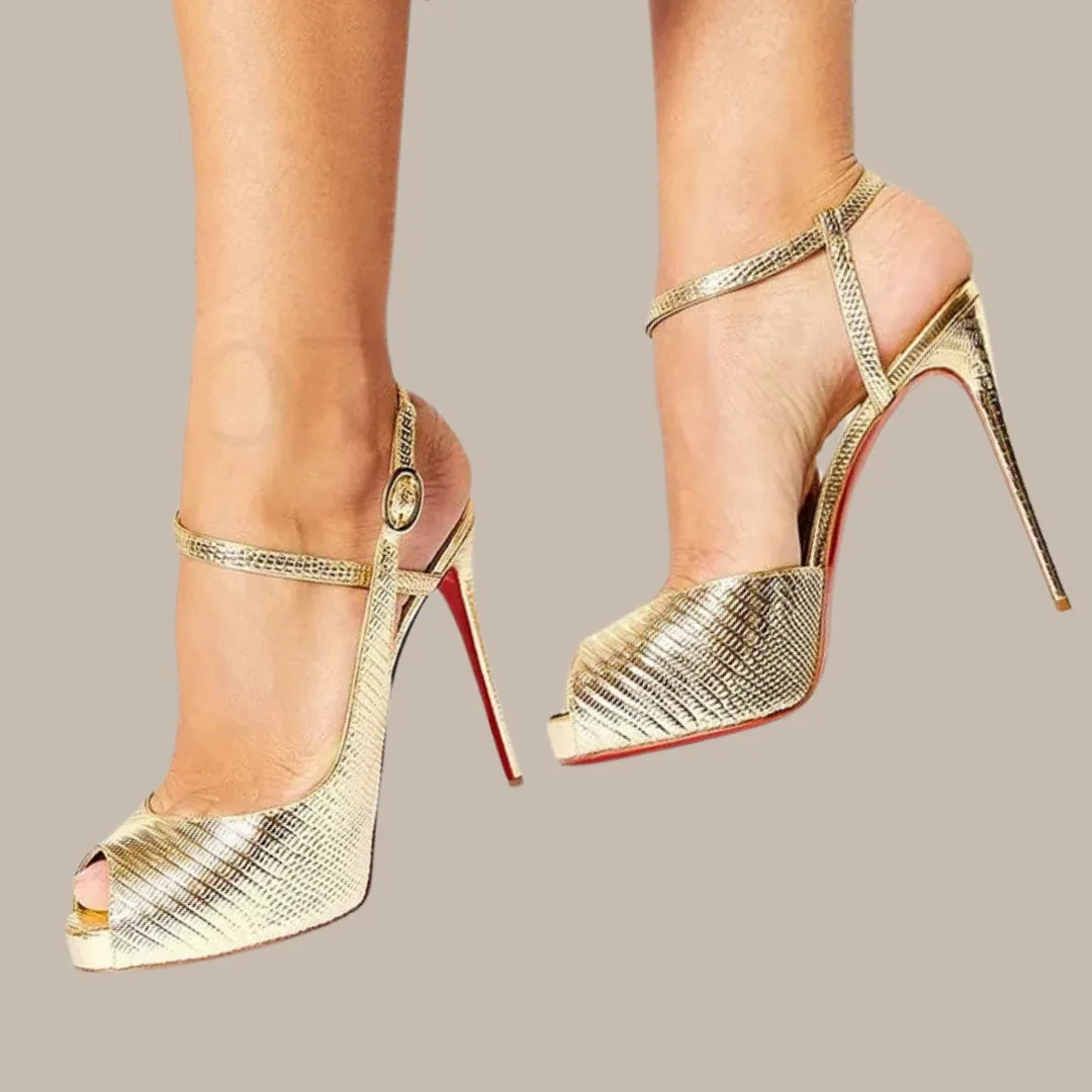 Gold High Heels