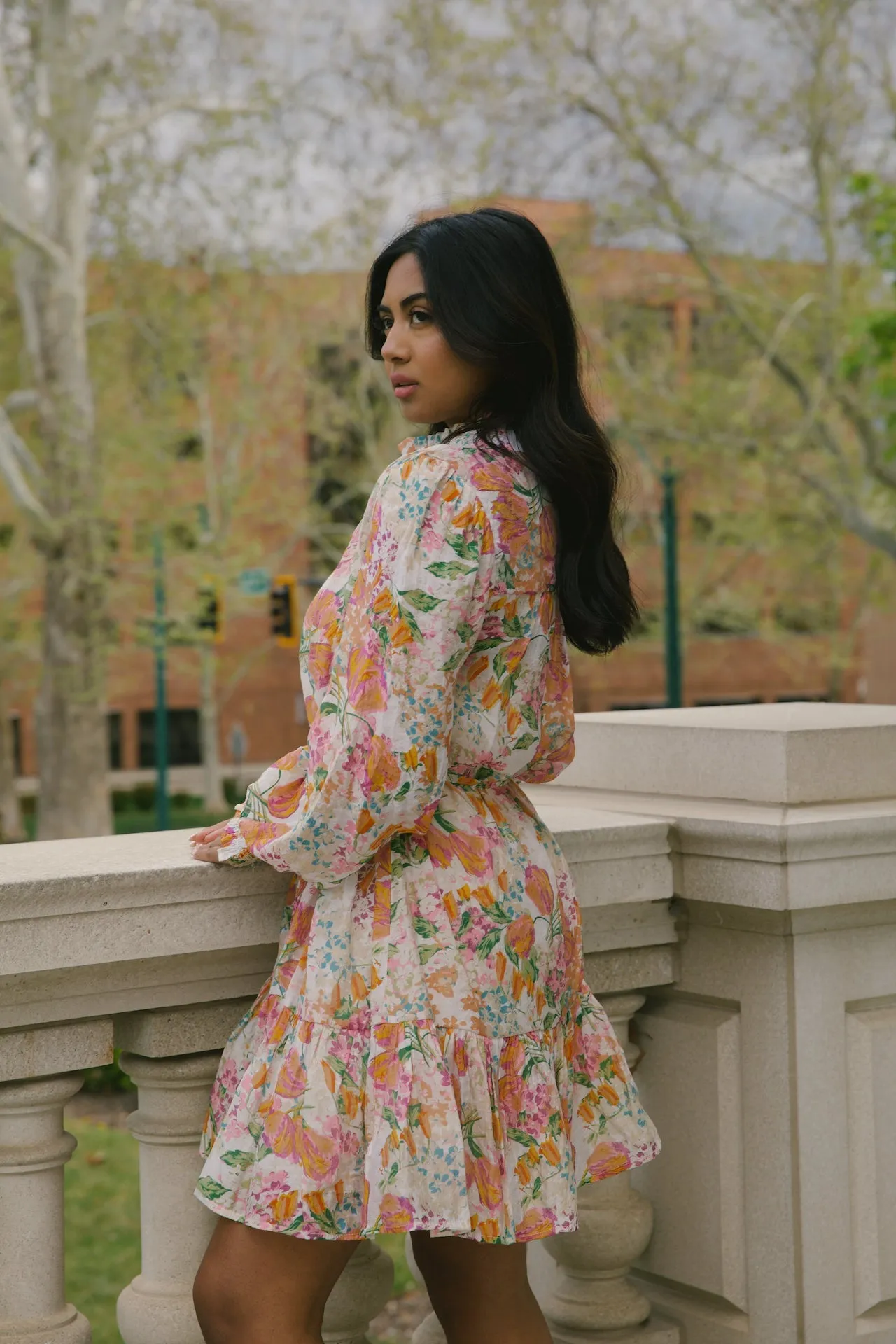 Harlow Orange Floral Dress