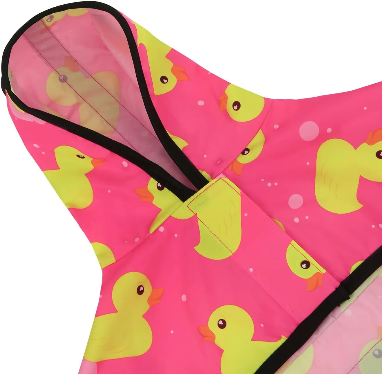 HDE Dog Raincoat Hooded Slicker Poncho for Small to X-Large Dogs and Puppies Pink Ducks - L