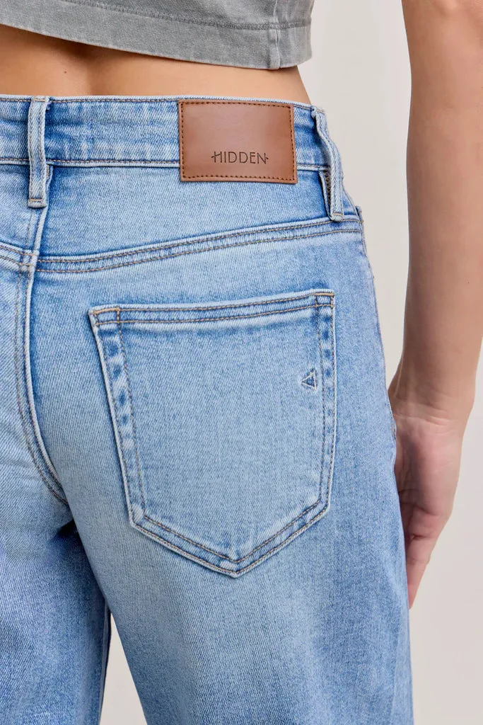 Hidden Nori Angled Seam Wide Leg Jeans