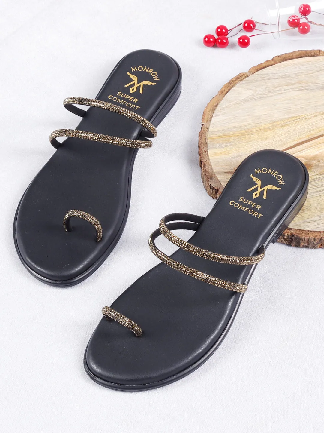 Iris Gold Flats