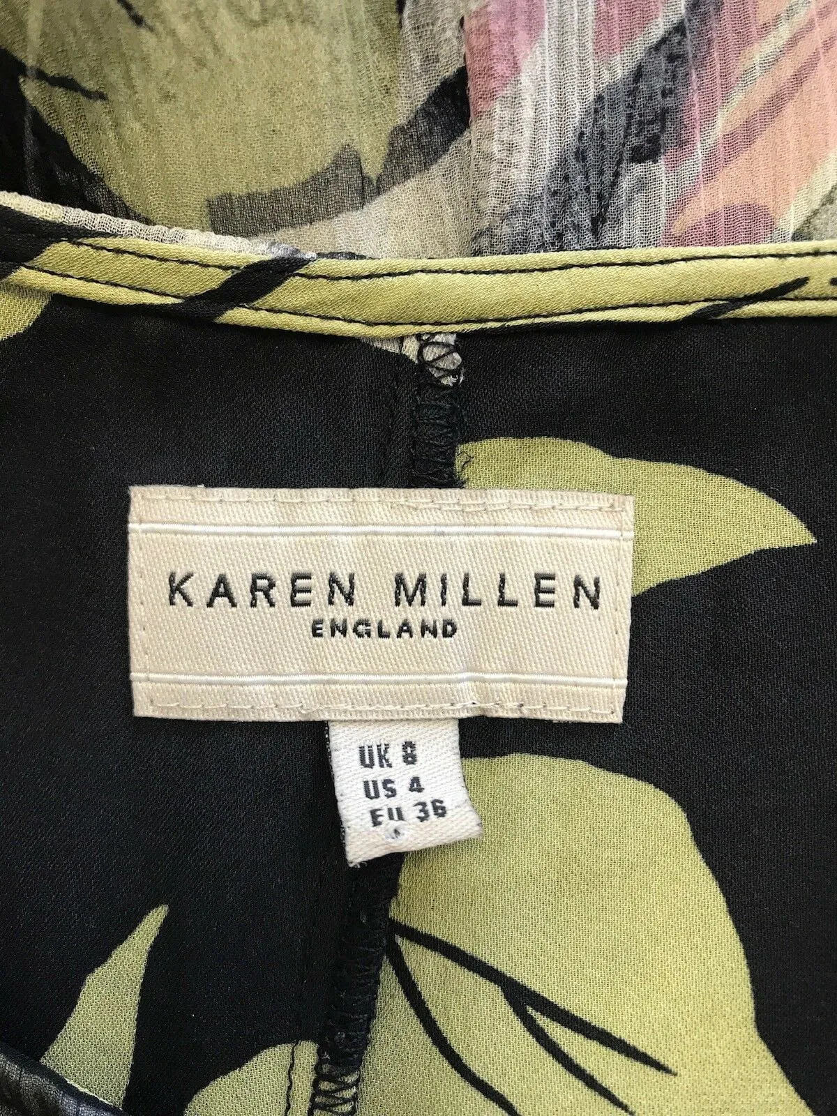 Karen Millen Floral Silk Skirt UK 8 US 4 EU 36
