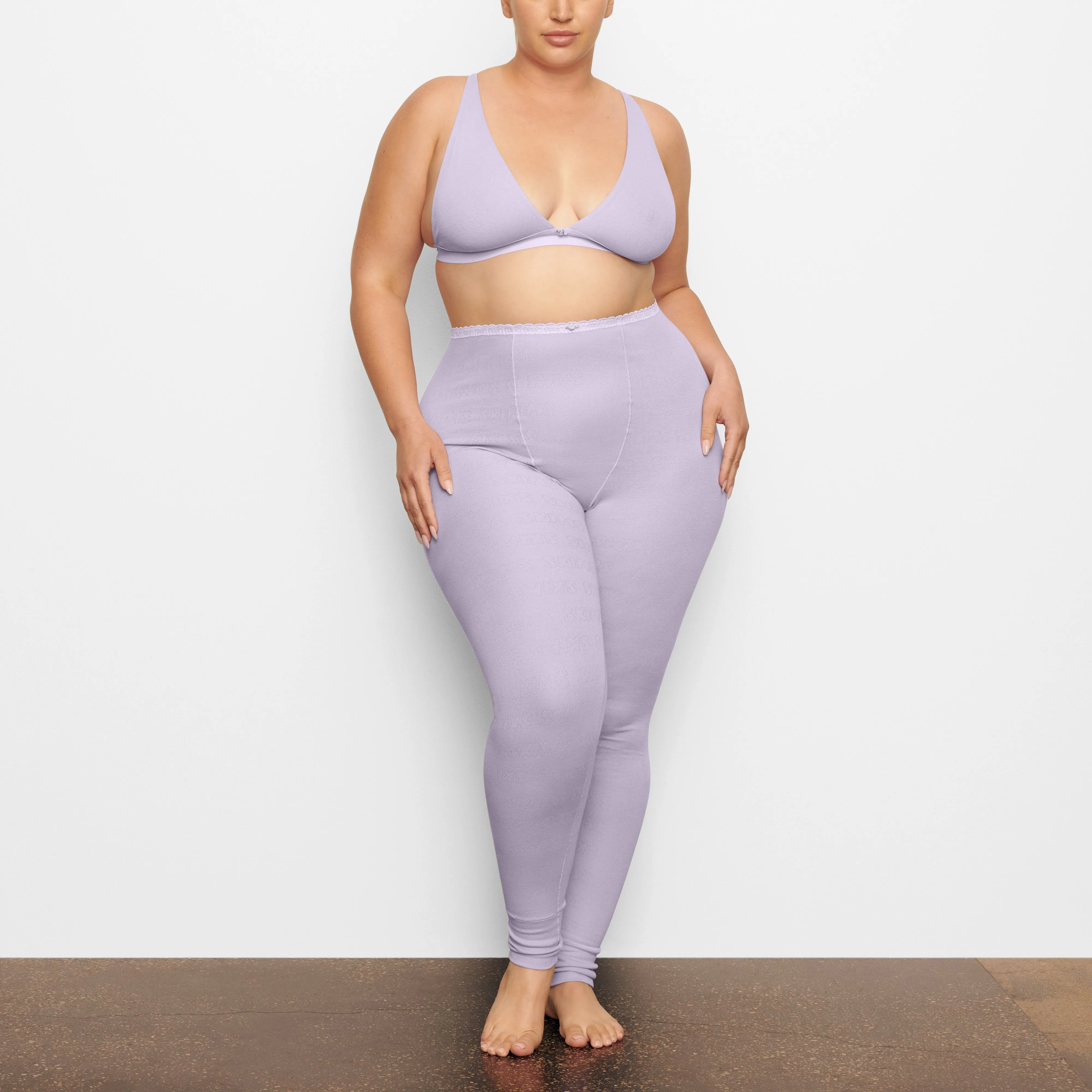 LACE POINTELLE LEGGING | LAVENDER