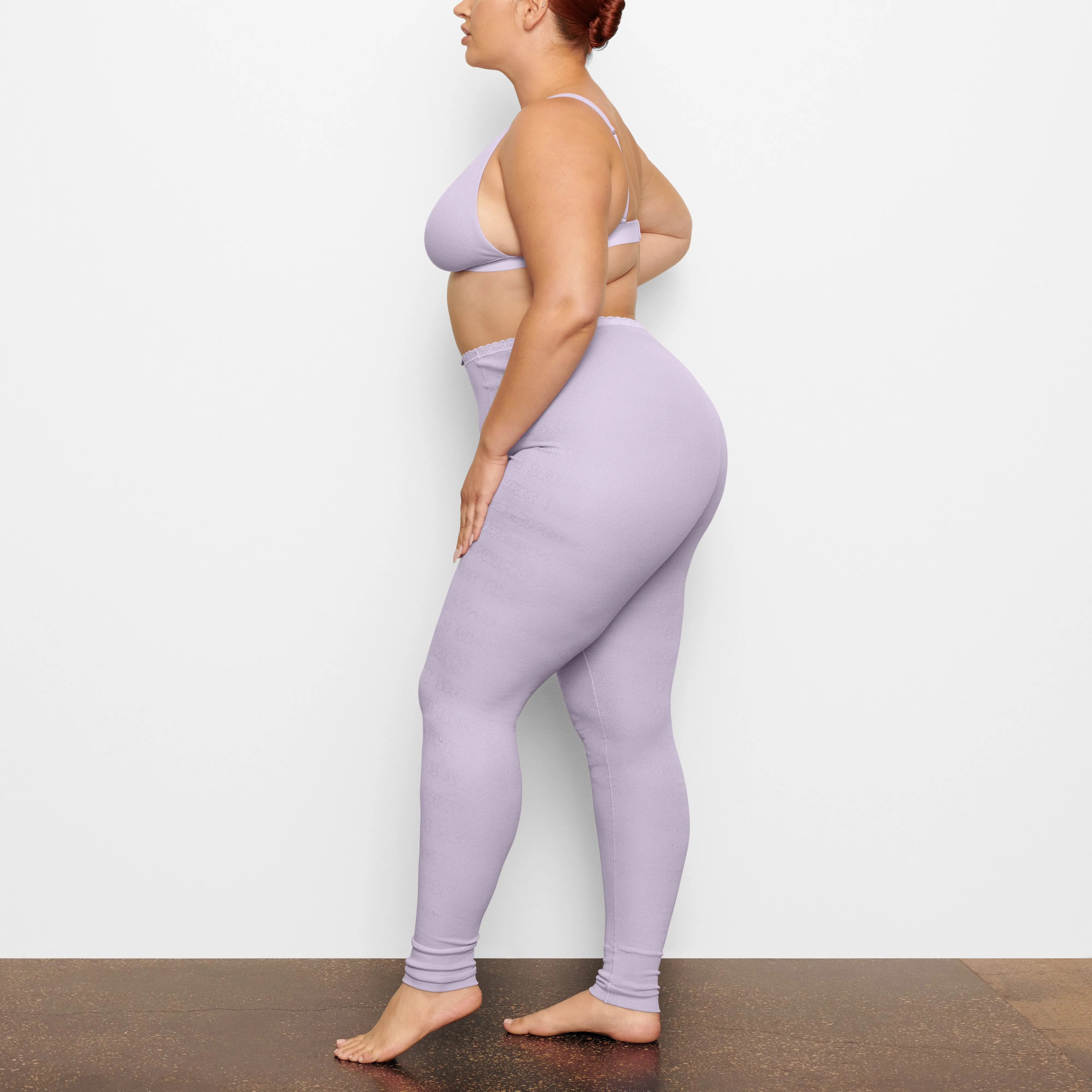 LACE POINTELLE LEGGING | LAVENDER