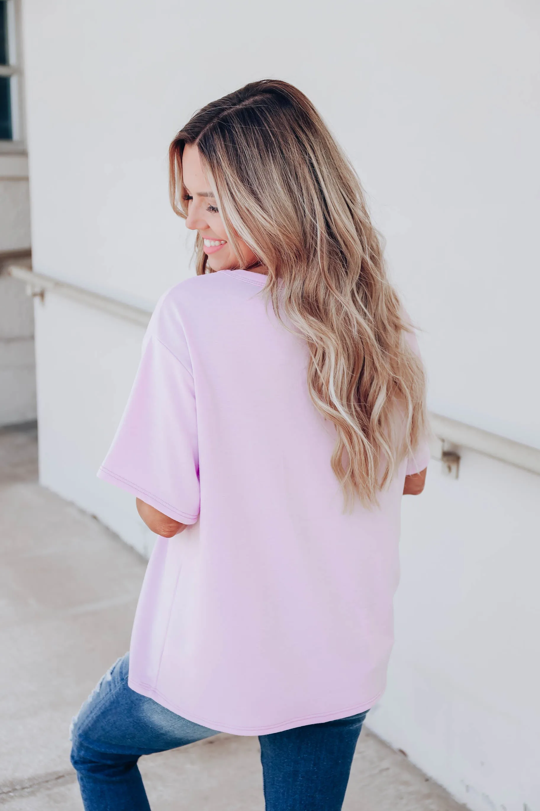 Lavender Blossom Key Hole Top
