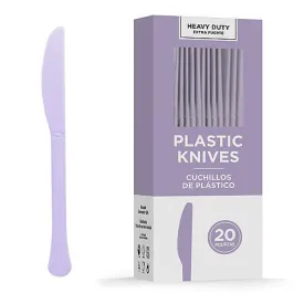 Lavender Heavy Duty Plastic Knives | 20ct