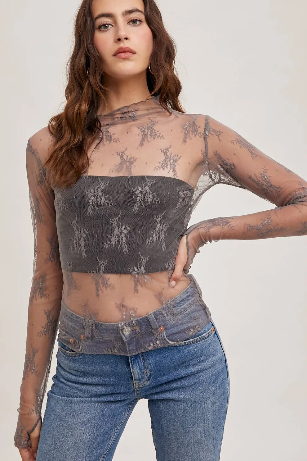 Lavender Lace Top