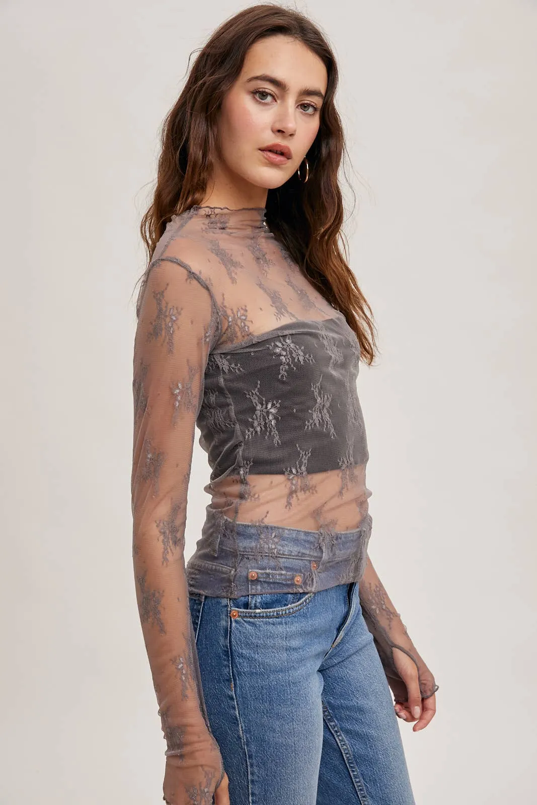 Lavender Lace Top