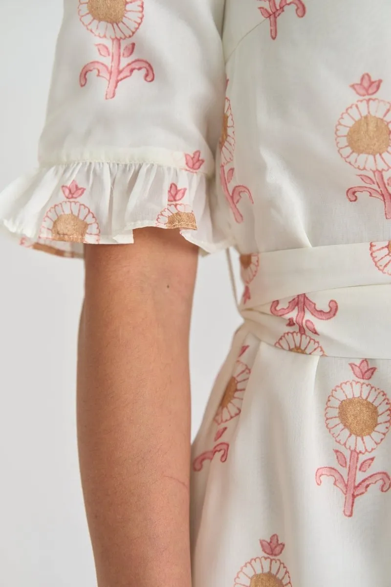 MAYA DRESS (Cream/Pink)