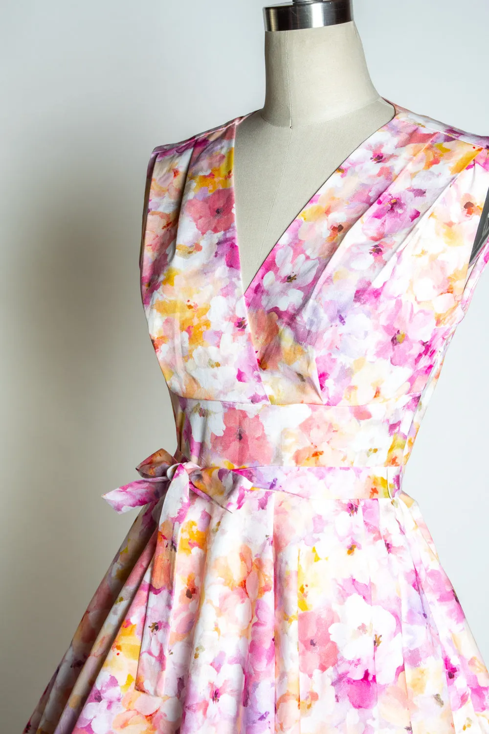 Milan Dress- Monet Floral, Pink *sale