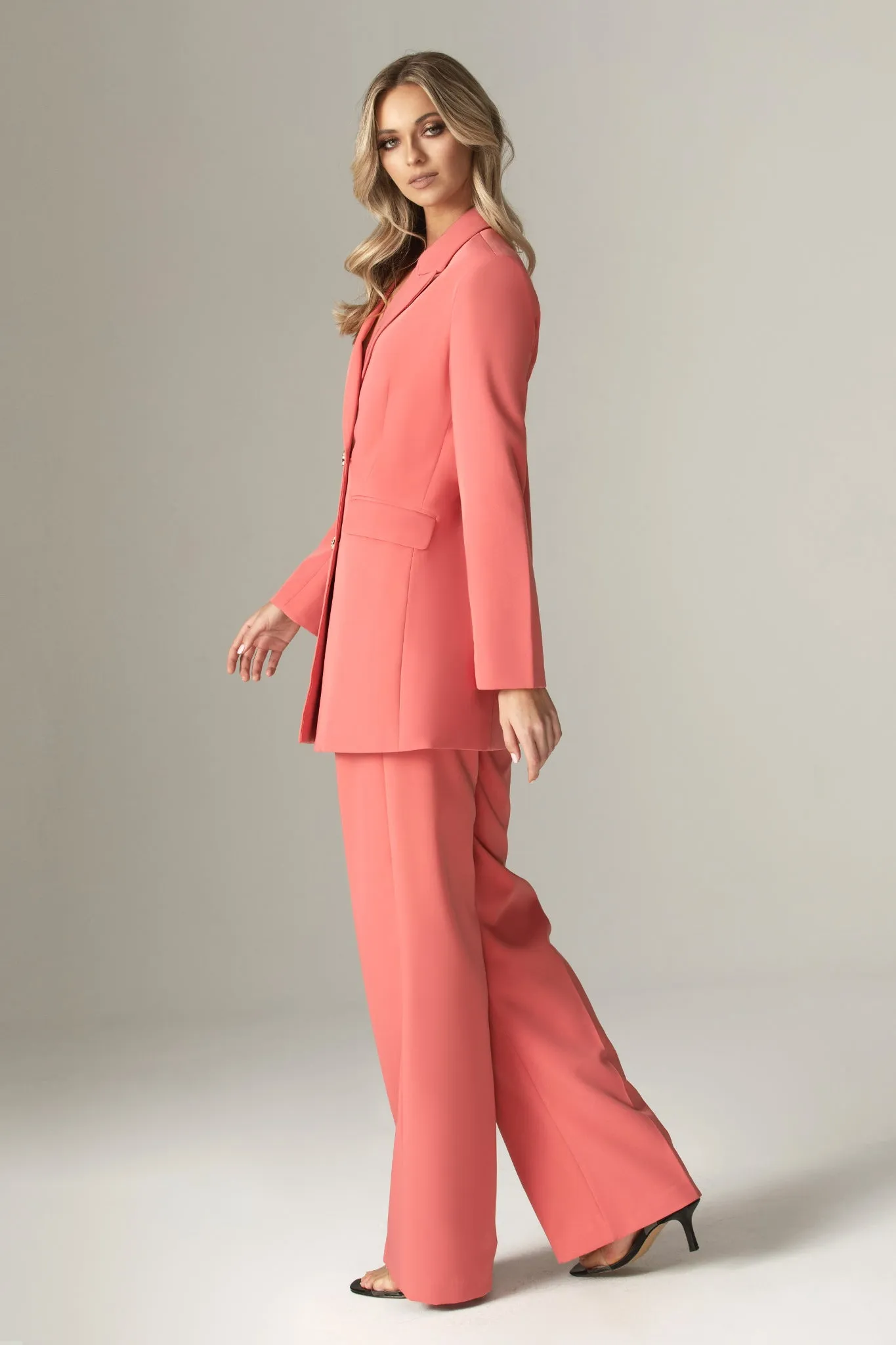 Niaz High Wide Leg Pants (Dusty Pink)