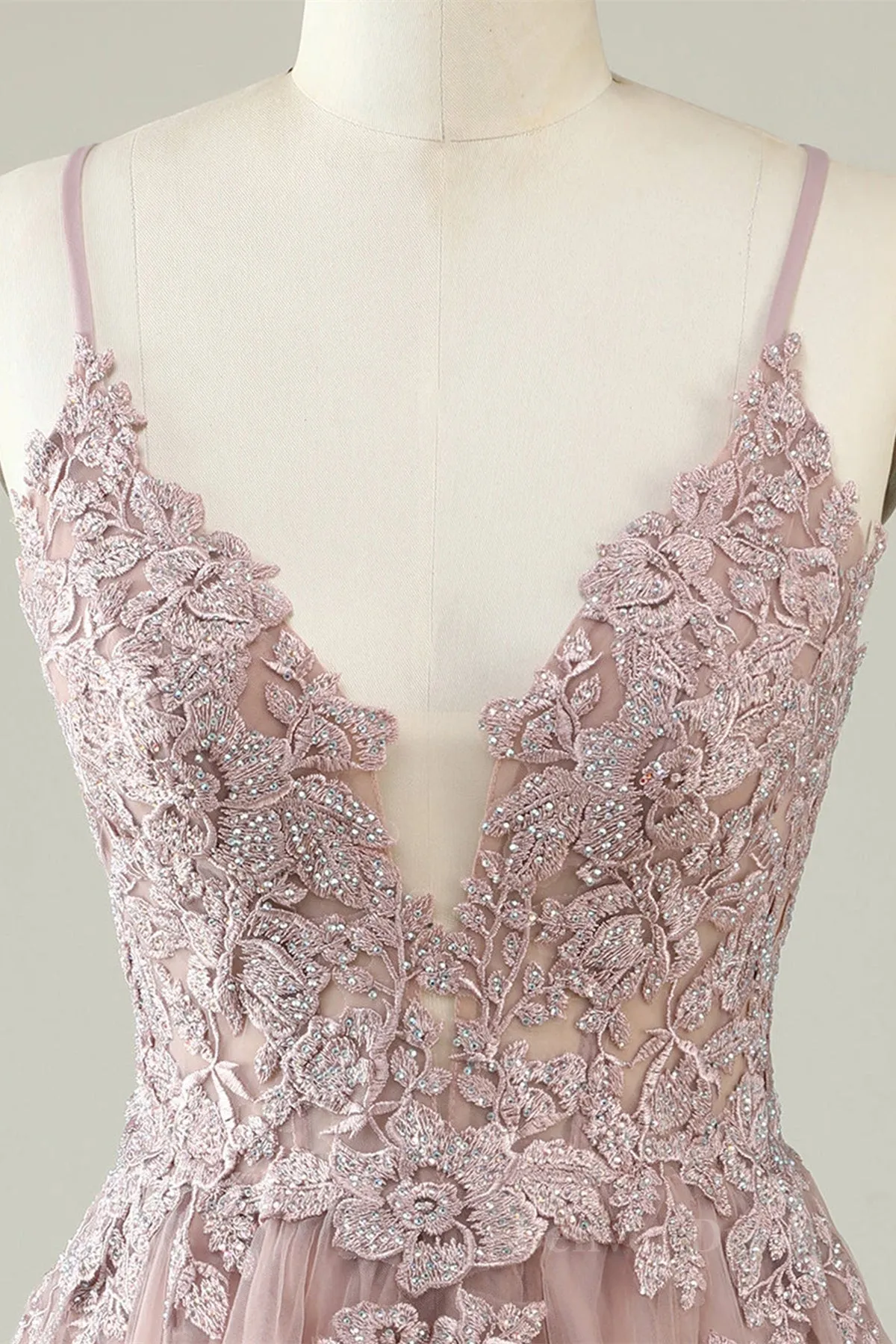Open Back V Neck Pink Lace Appliques Prom Dress Pink Lace Homecoming Dress Short Pink Formal Graduation Evening Dress