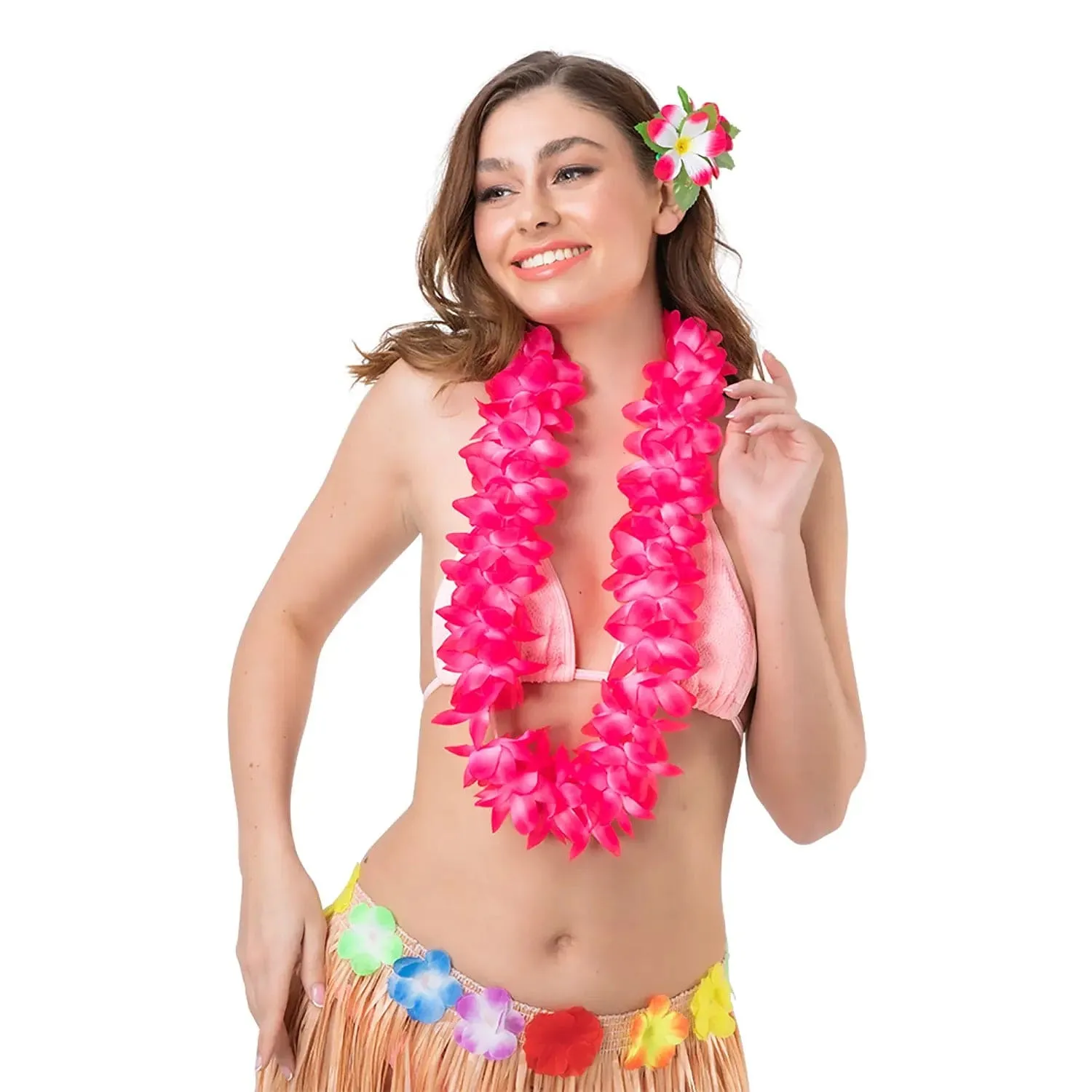 Orchid Lei Flower Garland Hawaiian Summer Party Beach