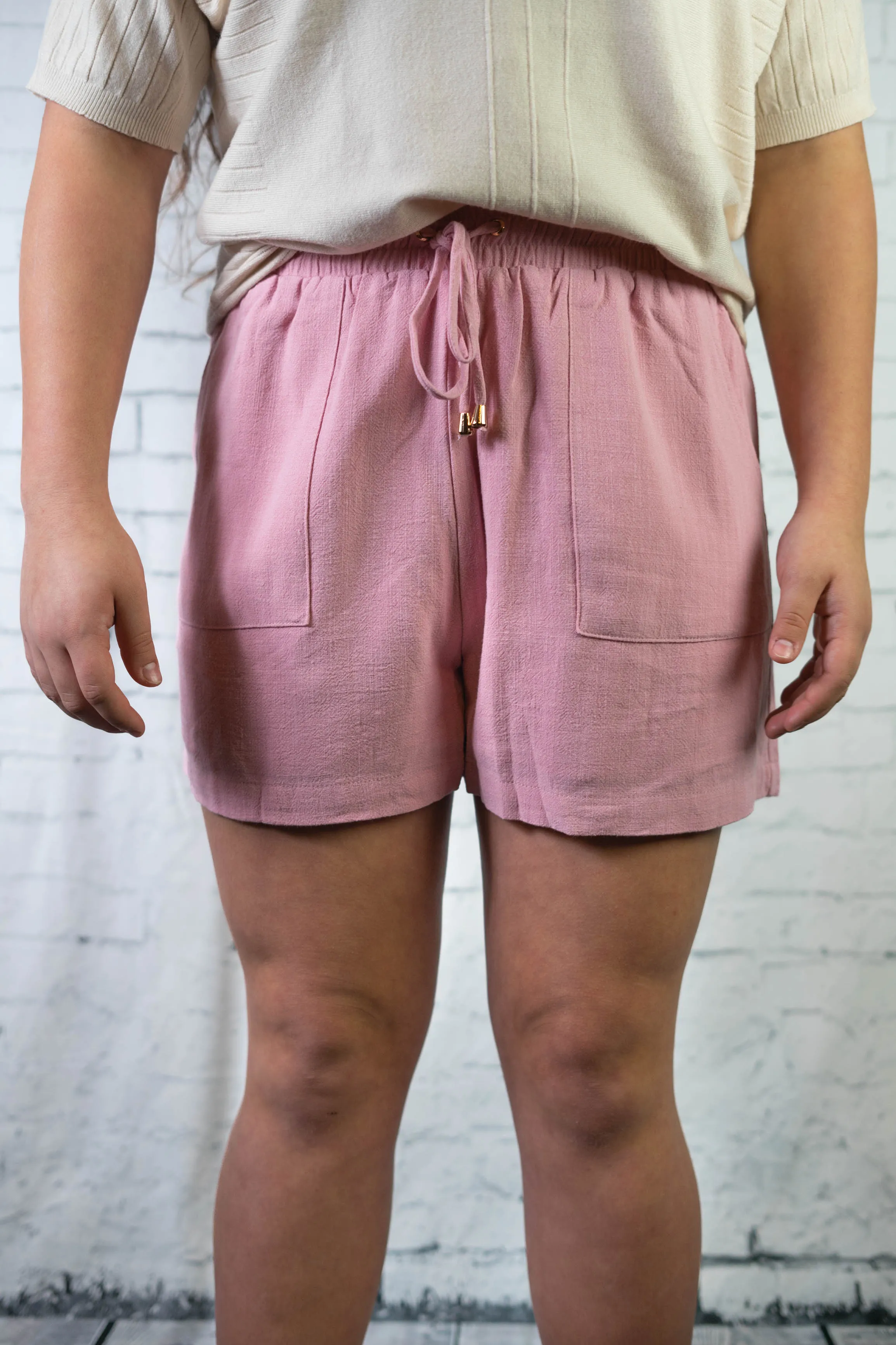 Pink Drawstring Short