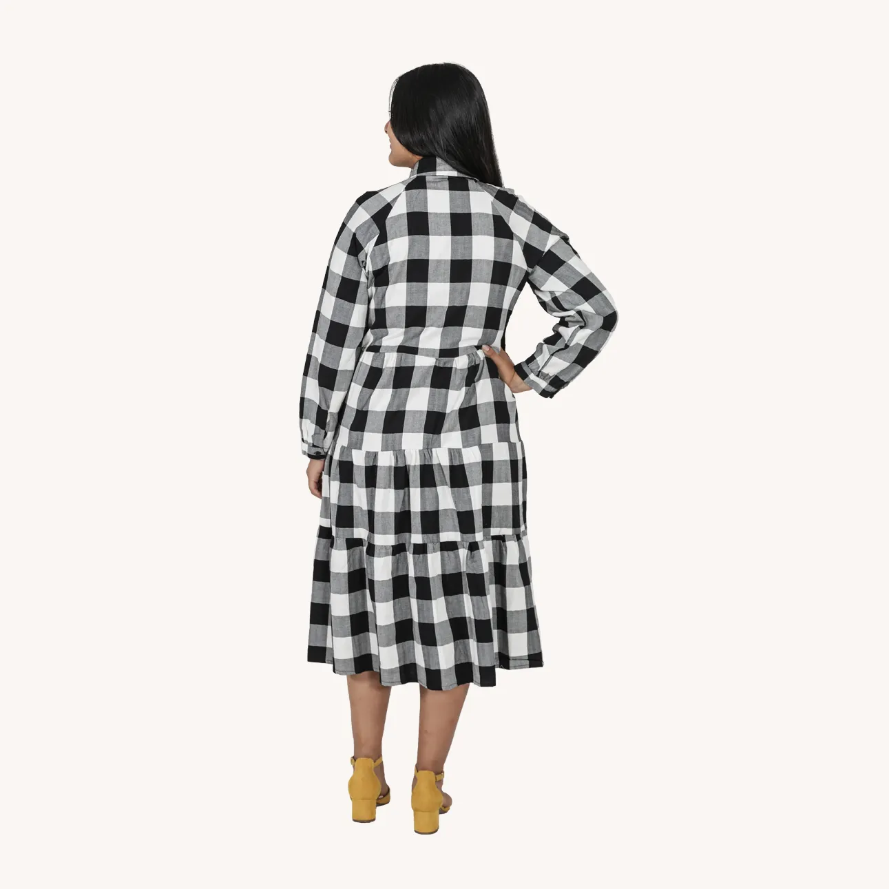 Plaid Midi Dress