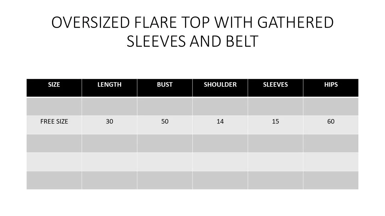 Pre-Order LIGHT PINK COTTON - OVERSIZED FLARE TOP WITH GATHERED SLEEVE AND BELT - LIGHT PINK