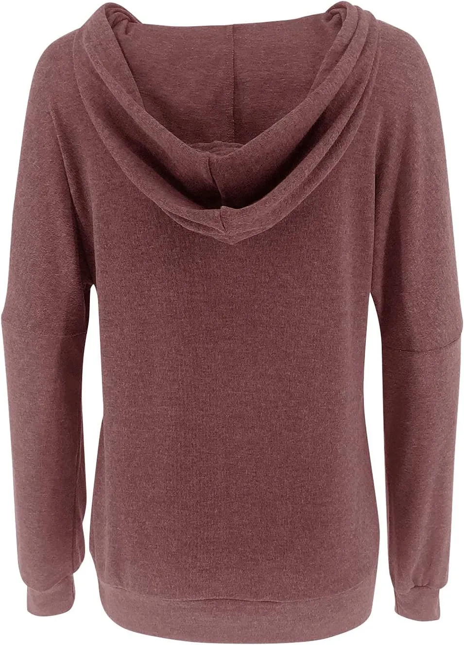 PRETTODAY Women's Casual Lightweight Hoodies Long Sleeve White Drawstring Sweatshirts Loose Pullovers with Pocket