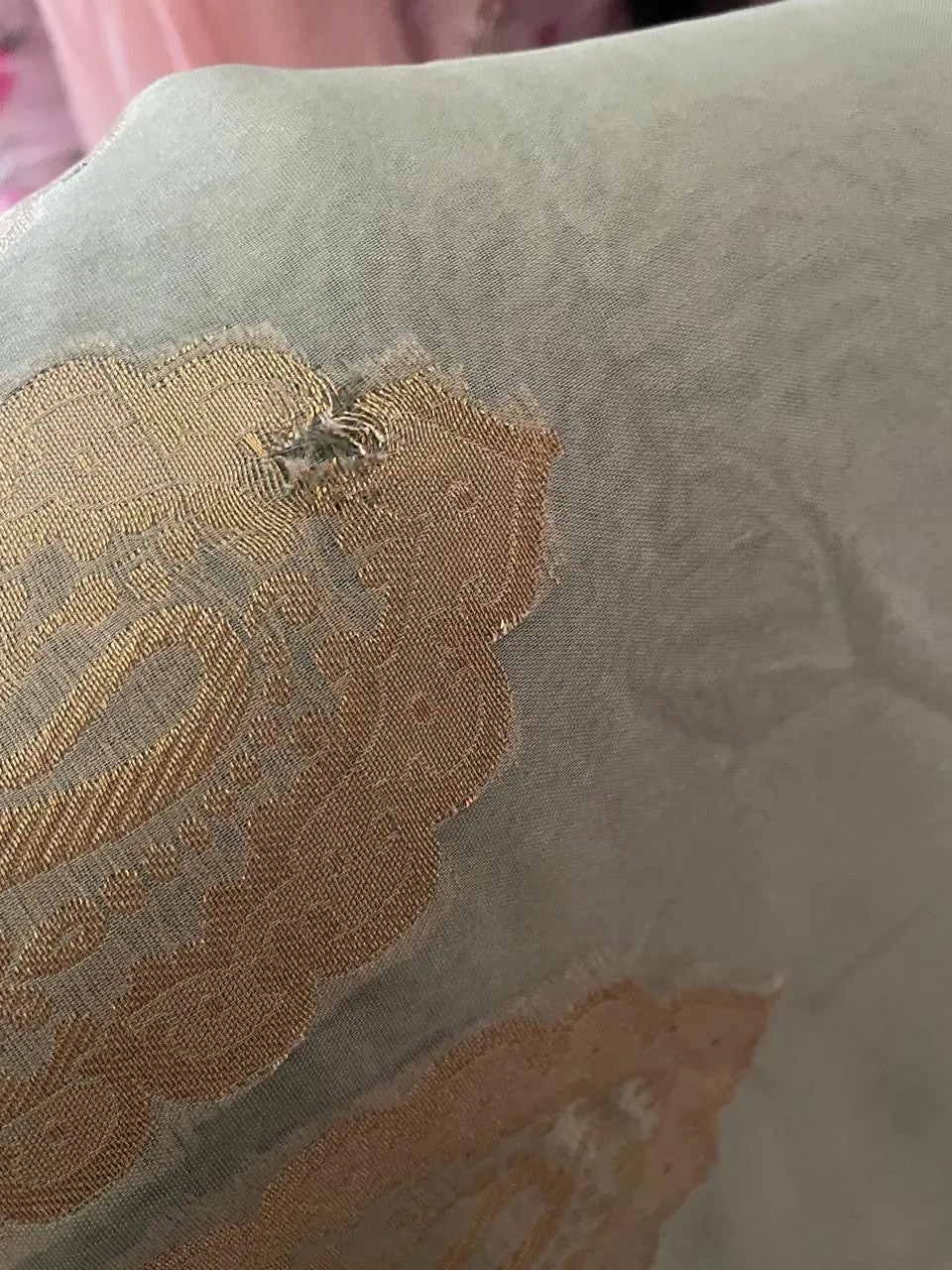 Sample Sale: Chiffon Silk Banarsi - Mint
