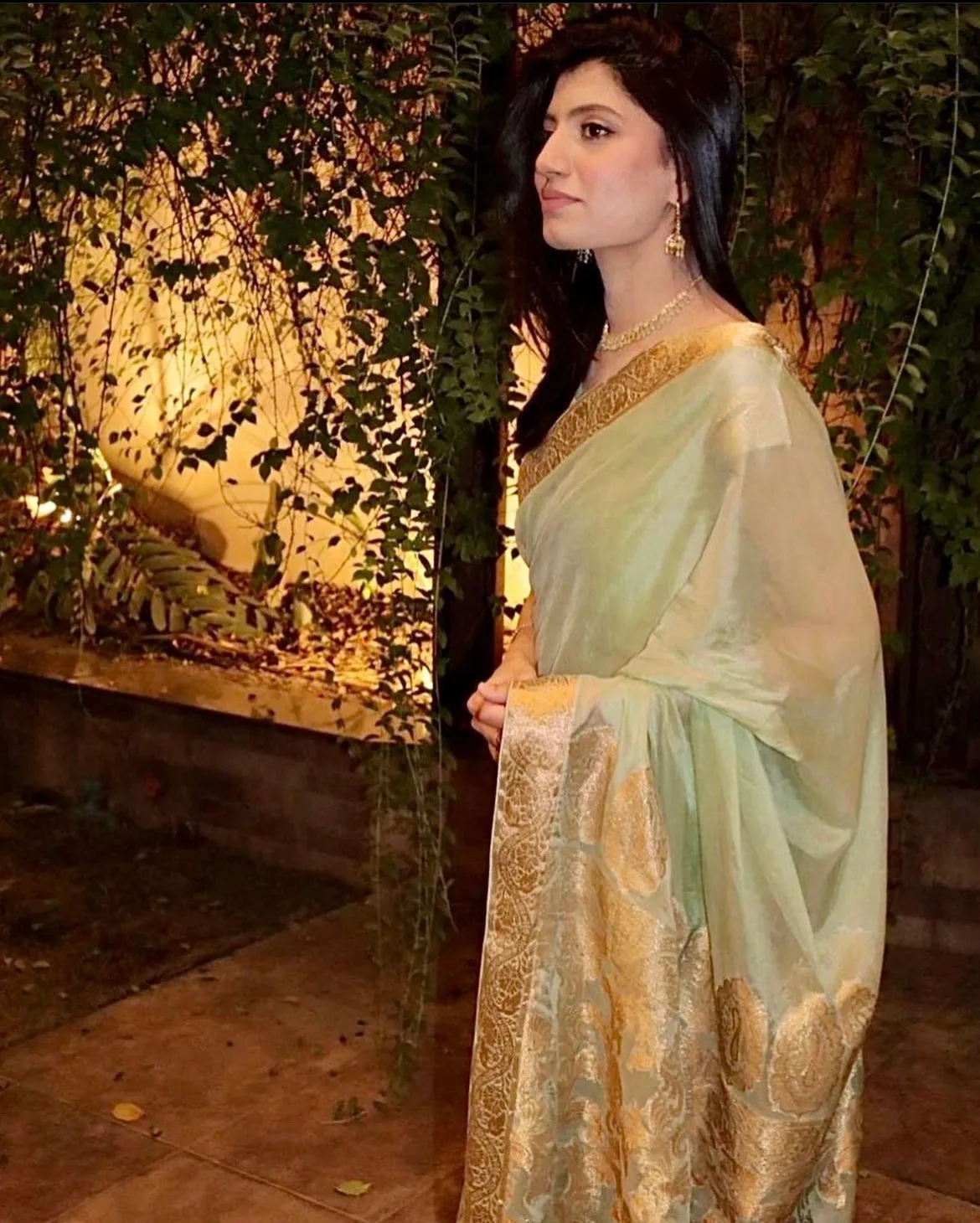 Sample Sale: Chiffon Silk Banarsi - Mint