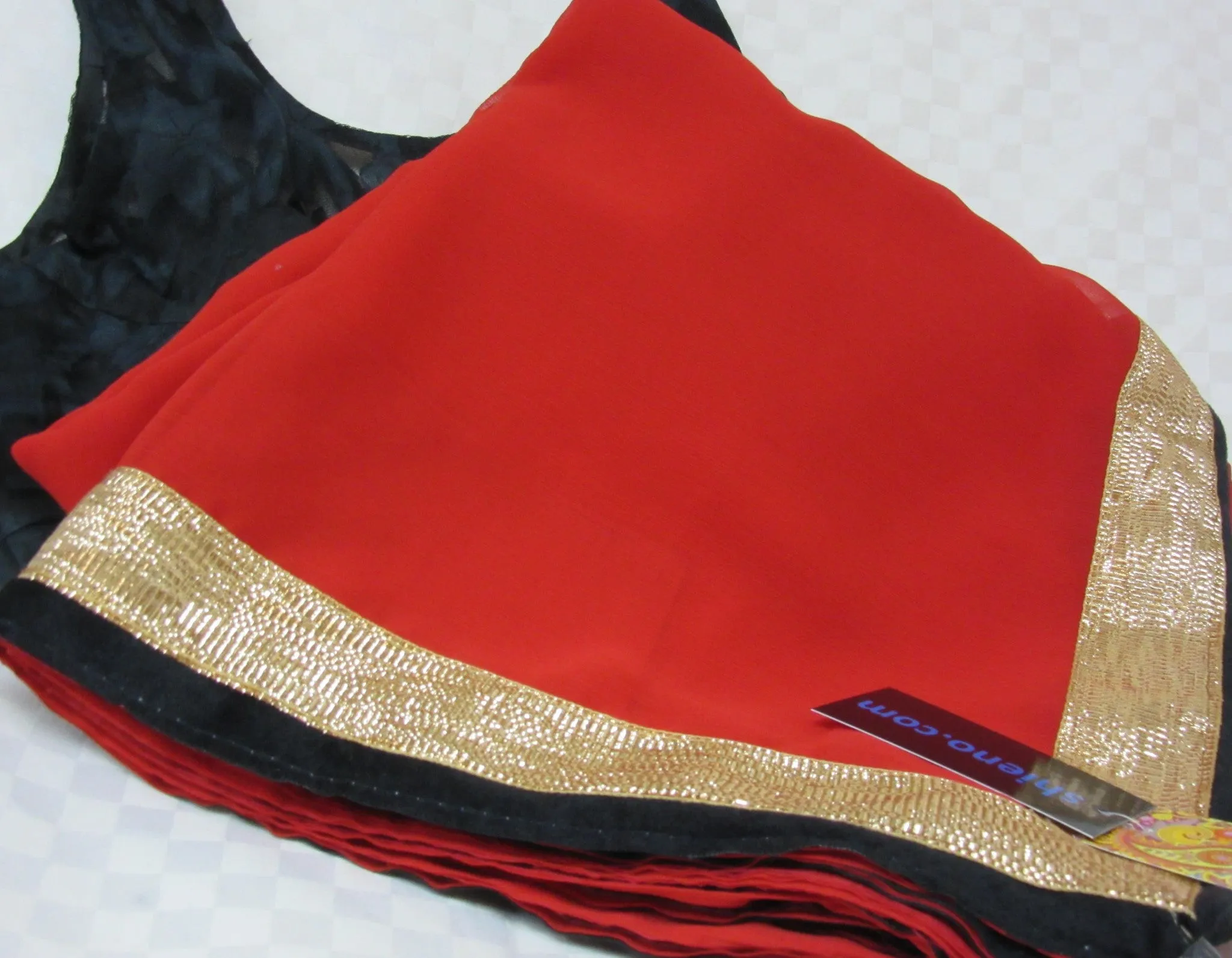 Saree 5763 Chiffon Indian Party Wear Bollywood Sari Blouse Choli Shieno Sarees