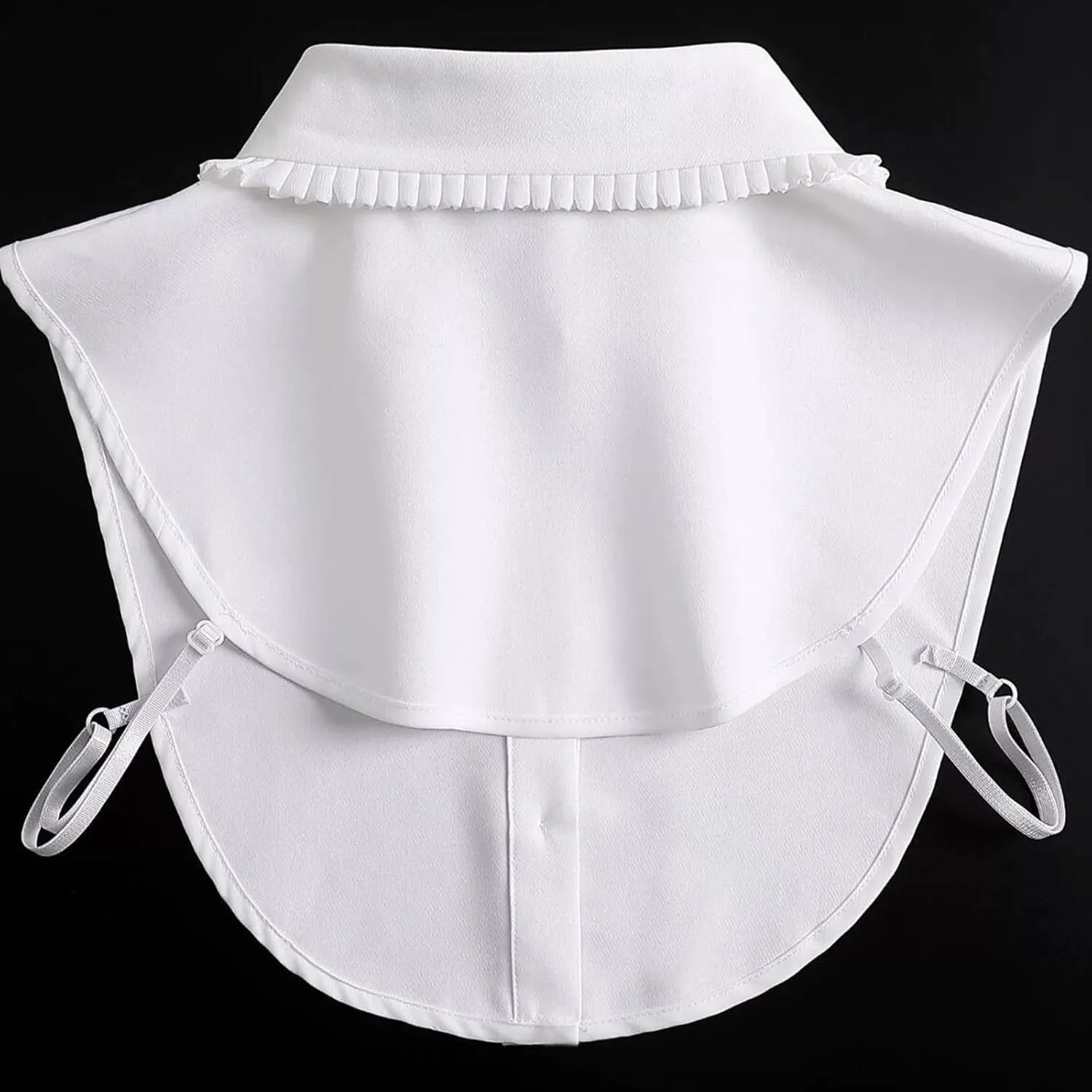 Shinywear Rhinestone Fake Collar Detachable Dickey Collar Blouse Half Shirts Peter Pan Faux False Collar for Women